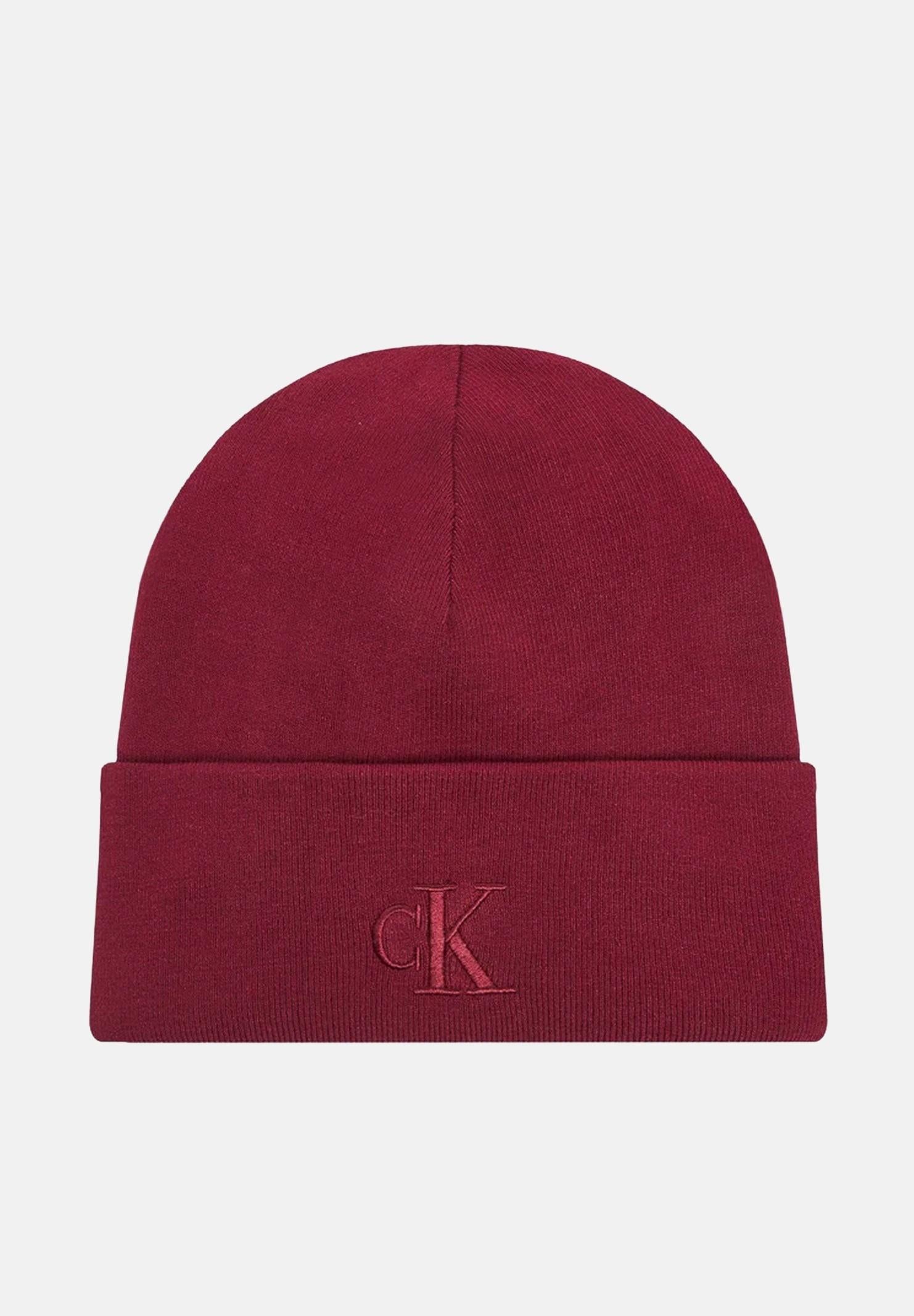 CALVIN KLEIN Berretto bordeaux per uomo e donna con logo LV04D8020G VAQ CALVIN KLEIN