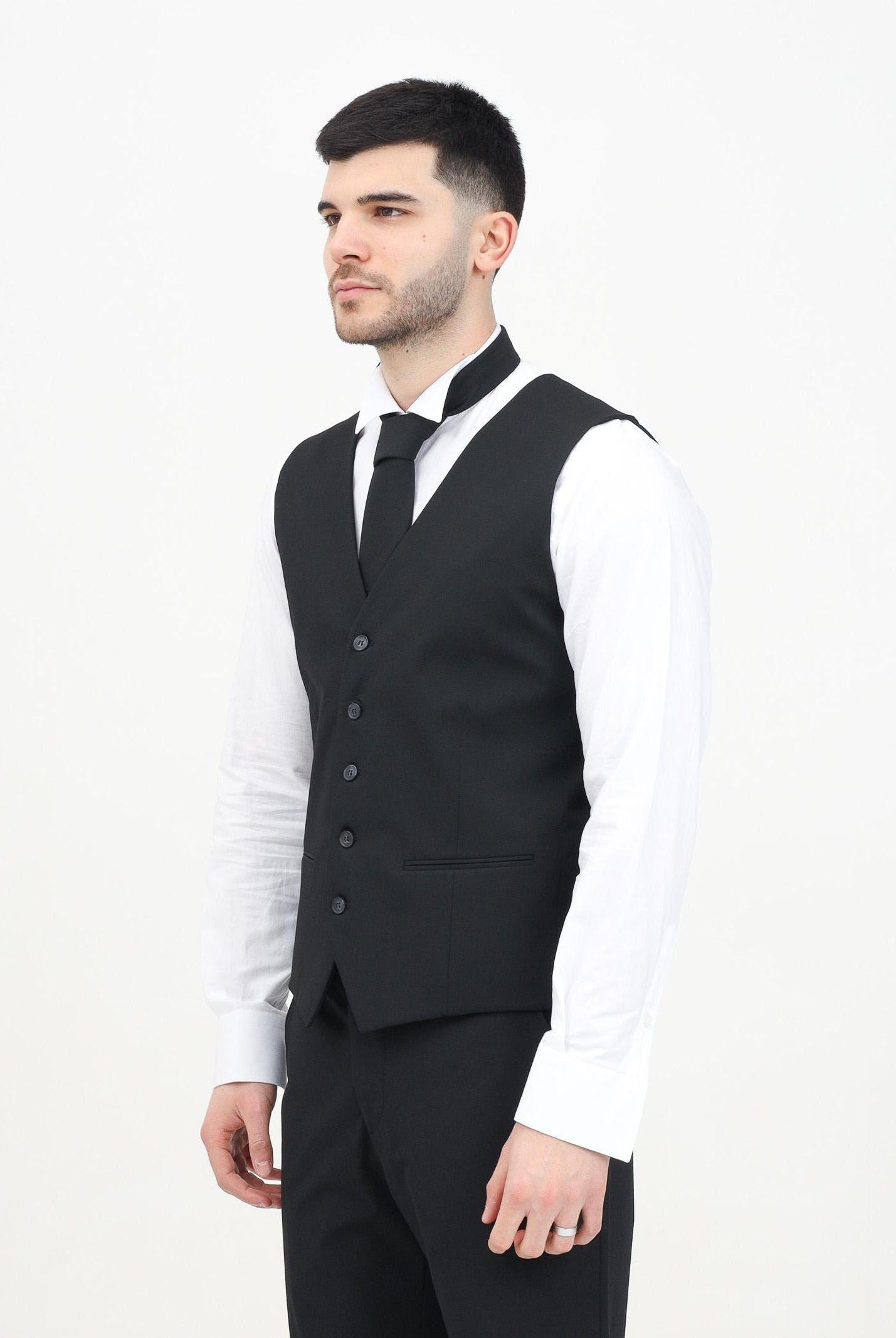 Gilet nero da uomo 16089406 Black SELECTED HOMME