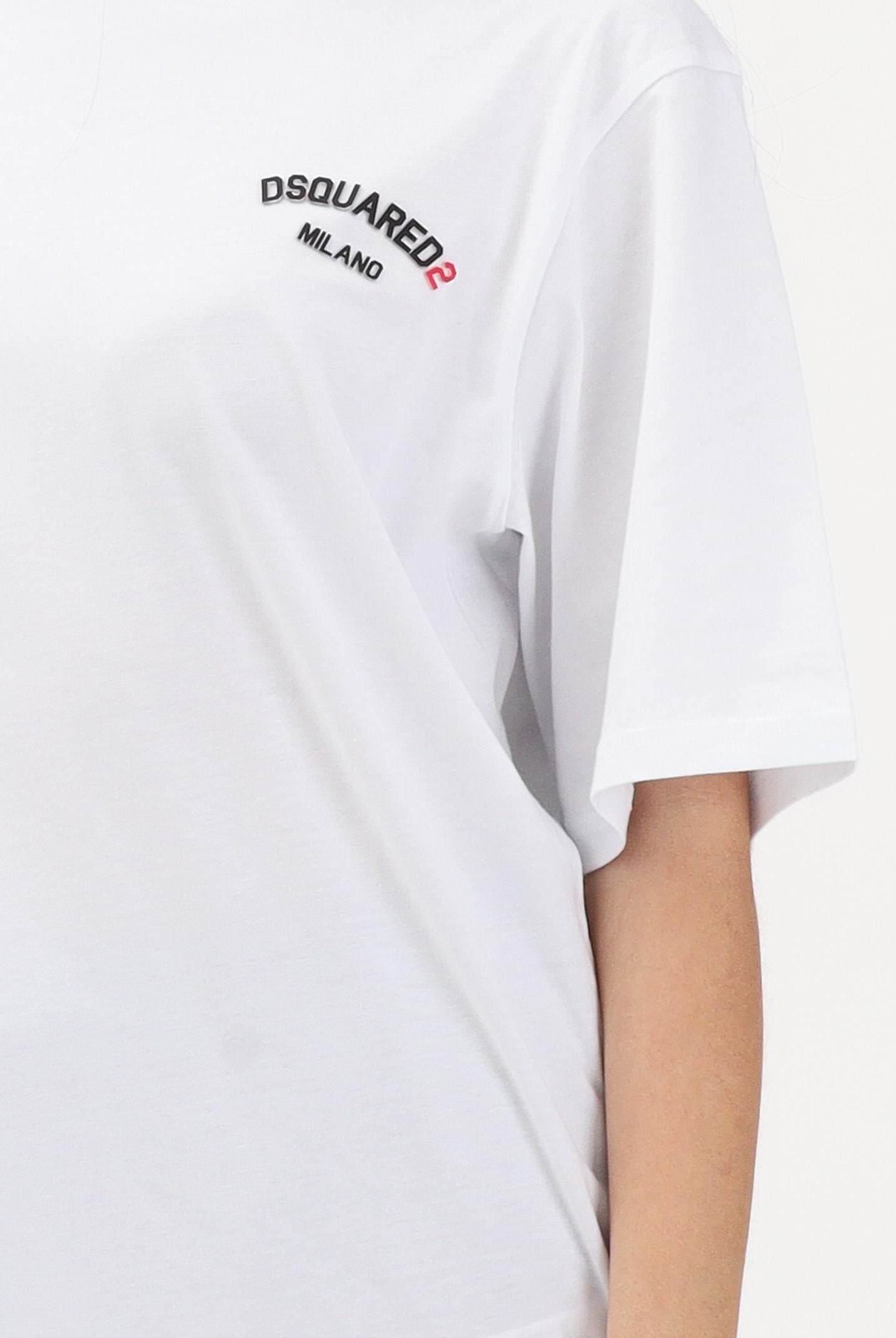DSQUARED2 T-shirt a manica corta bianca per donna, ragazzi e bambini con logo DQ3169D0AAP DQ100 DSQUARED2
