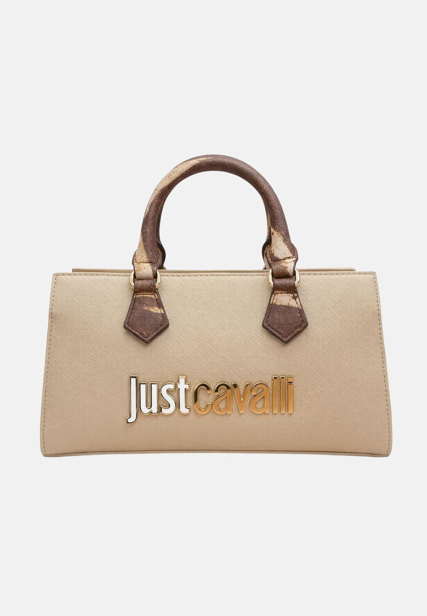 JUST CAVALLI Borsa a mano beige da donna con logo 80RA4BB2ZS766 751 JUST CAVALLI
