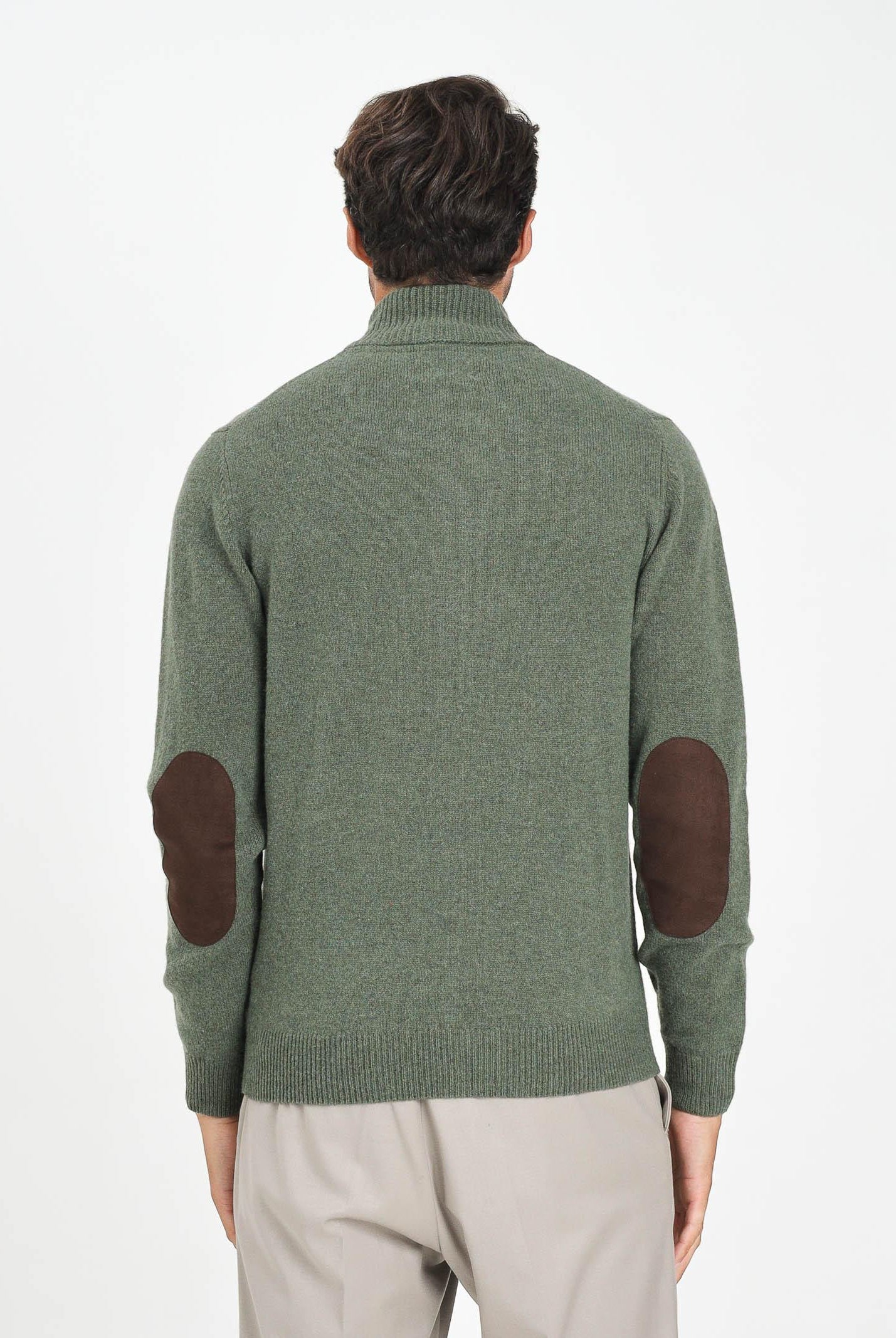 BARBOUR Cardigan Patch verde da uomo 252MMKN0731 OL51 BARBOUR