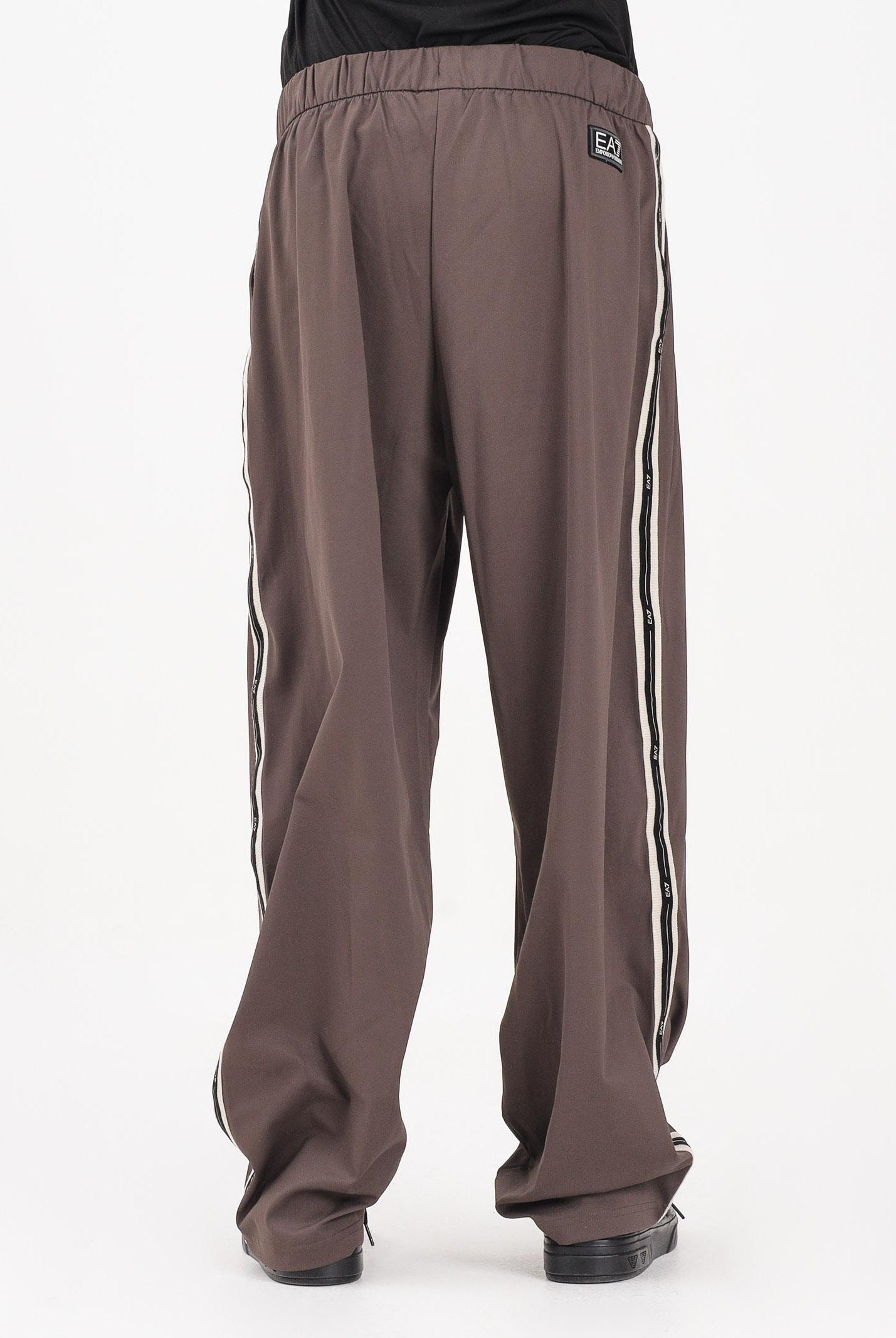 EA7 Pantalone sportivo marrone da uomo con bande logate 7M000960AF17160 U6063 EA7