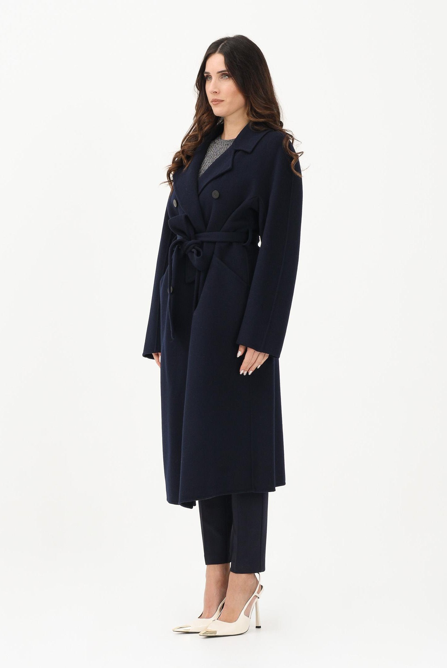 SIMONA CORSELLINI Cappotto lungo blu da donna A25CPCPV1101 V0025 SIMONA CORSELLINI