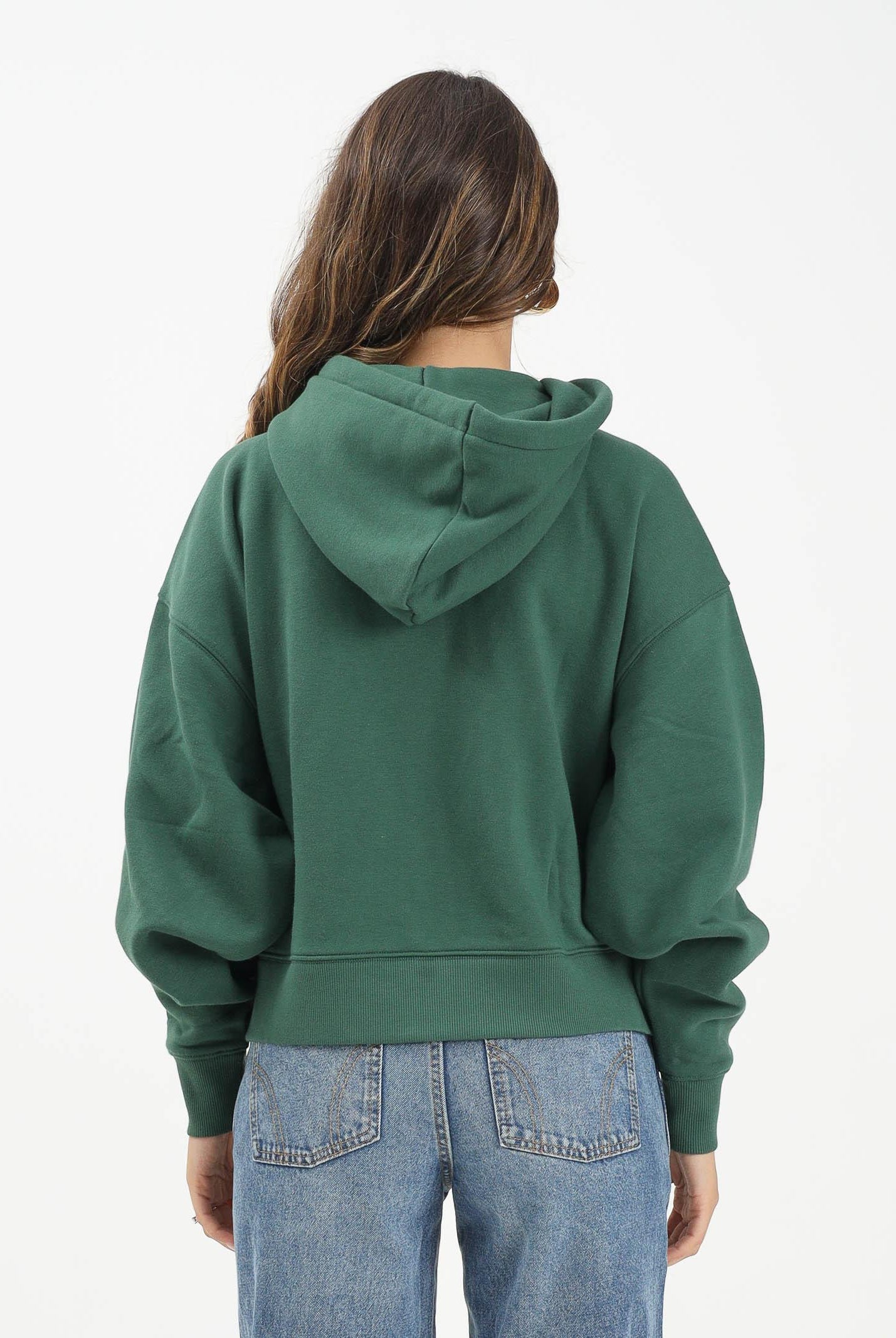 DICKIES Felpa con zip Oakport verde da donna DK0A4Y1ZPIN1 DIckies