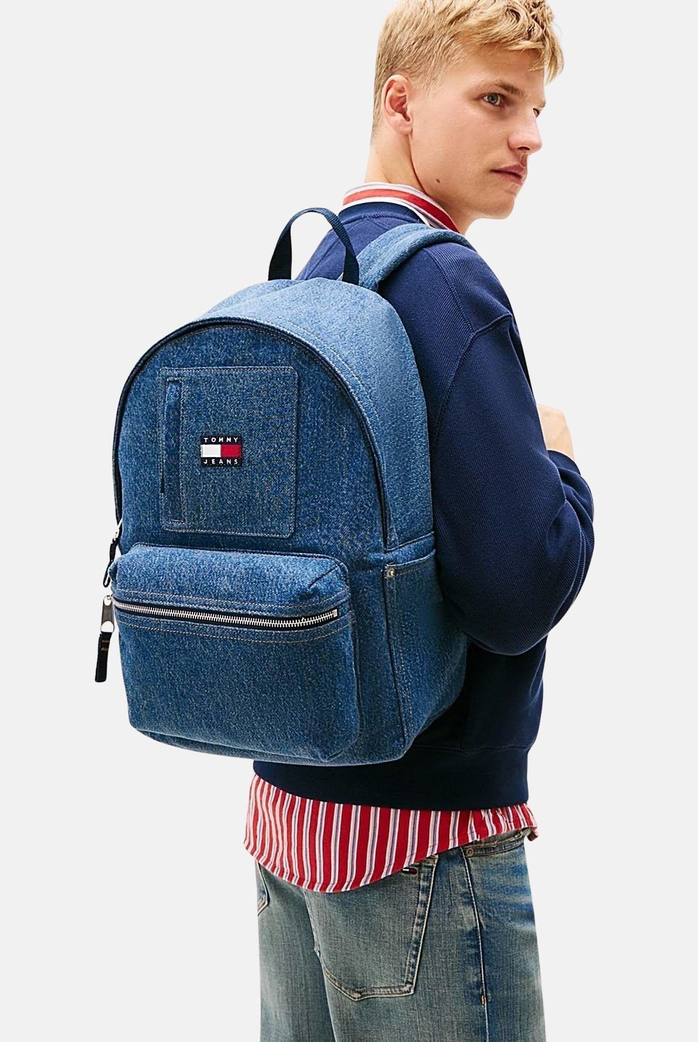 TOMMY JEANS Zaino in denim per uomo e donna AM0AM14052 1A7 TOMMY JEANS