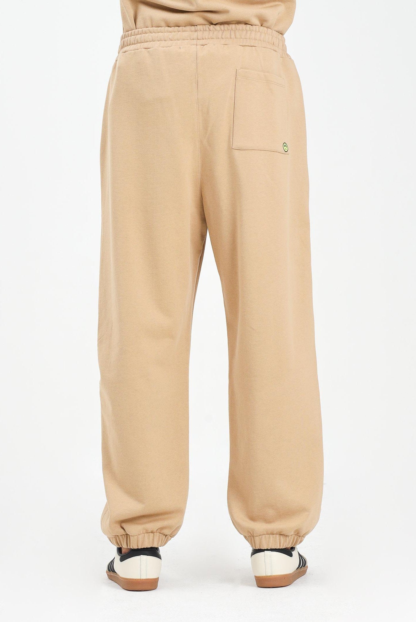 BARROW Pantalone sportivo beige per uomo e donna con stampa logo F5BWUAFP071 307 BARROW