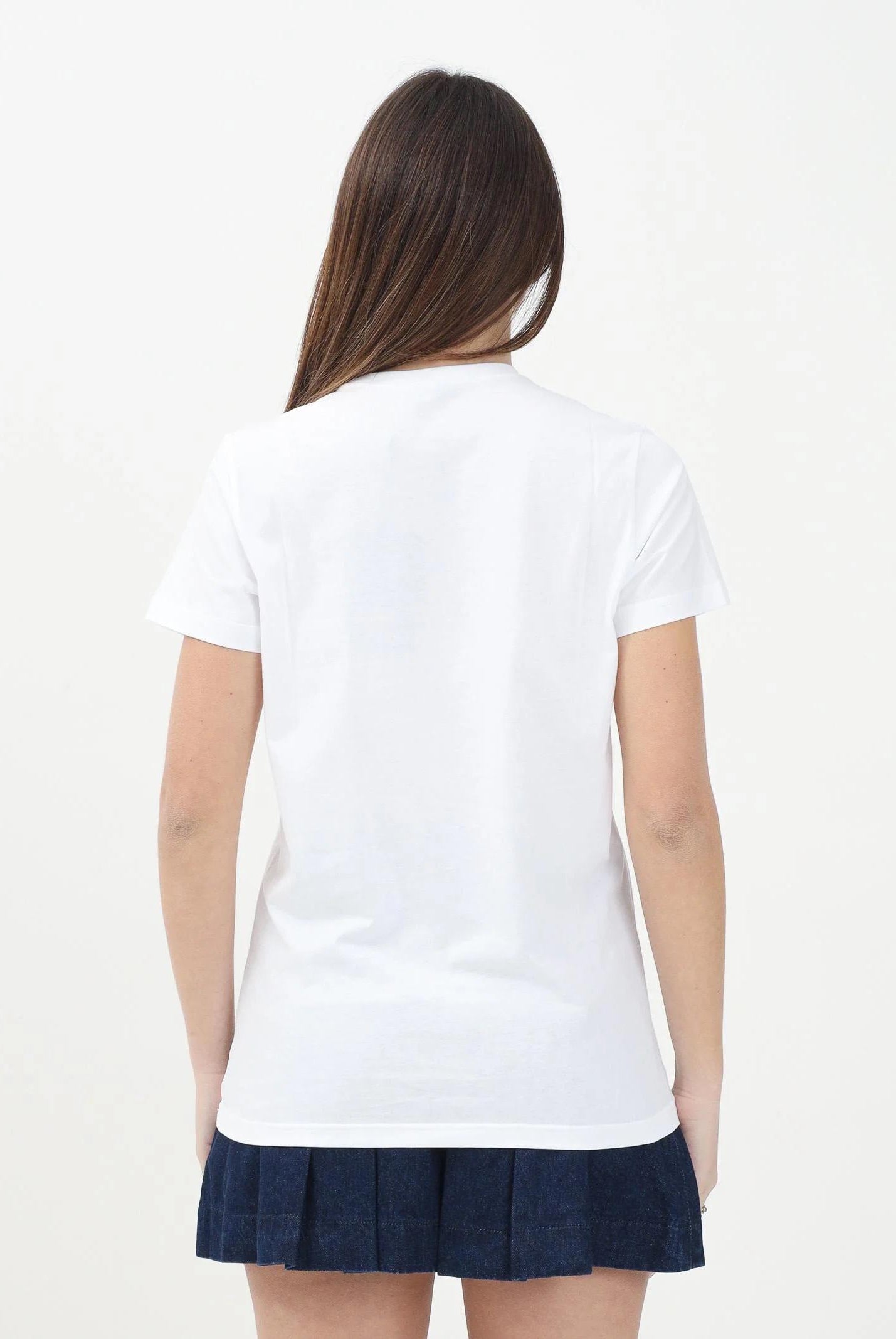 N21 T-shirt a manica corta bianca per donna, ragazzi e bambini con grafica palm tree e logo N2104GN0080 0N100 N21