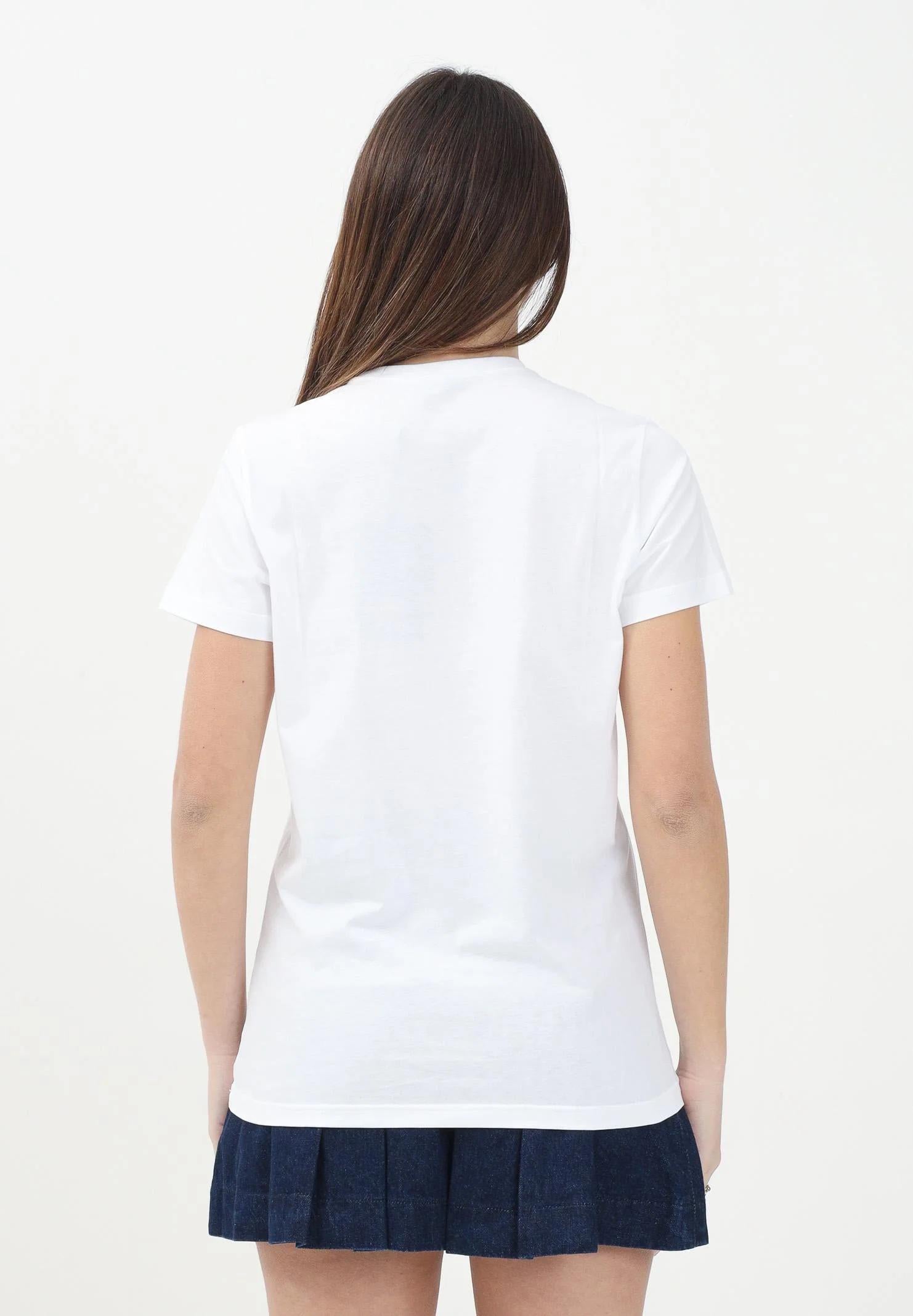 N21 T-shirt a manica corta bianca per donna, ragazzi e bambini con grafica palm tree e logo N2104GN0080 0N100 N21