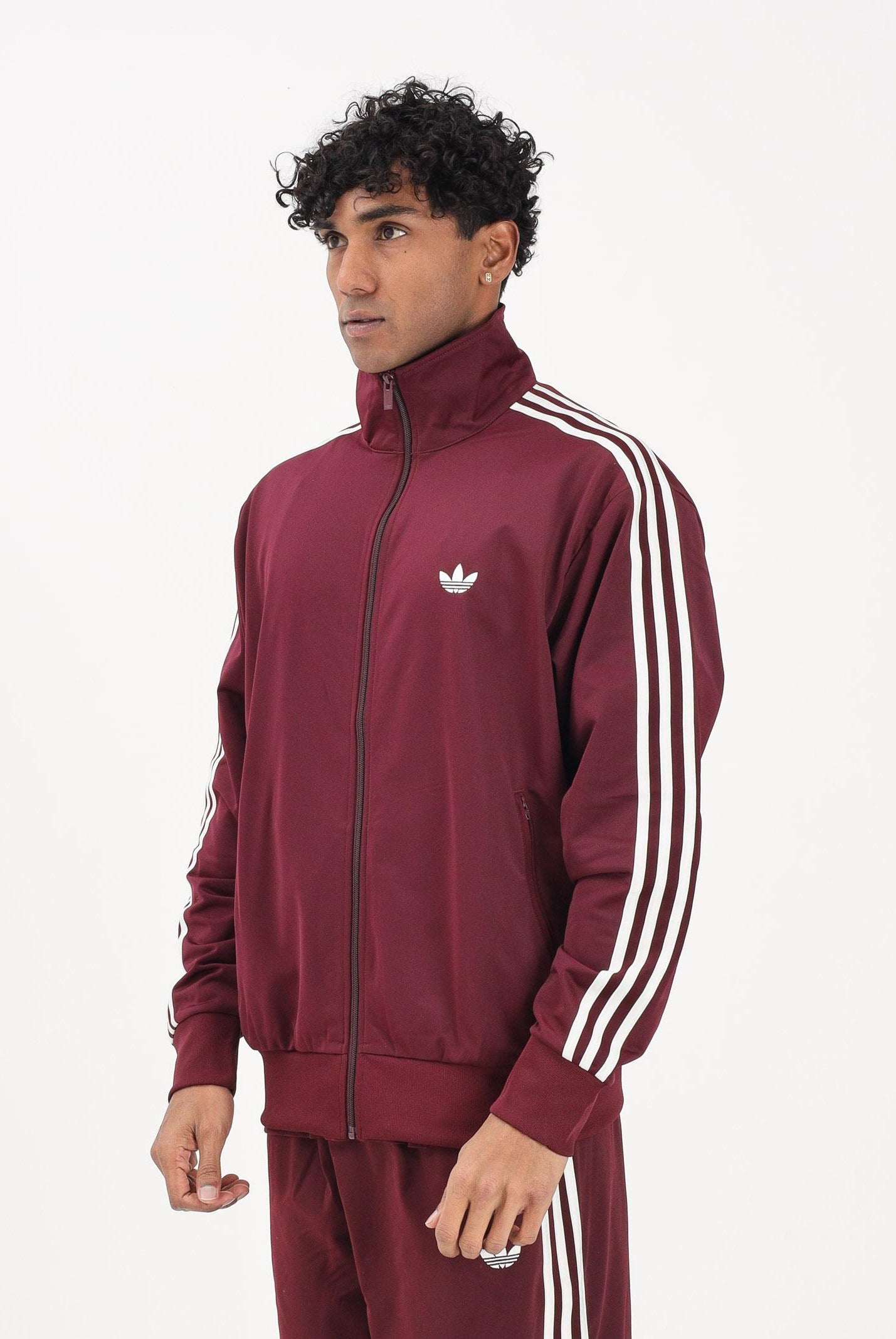 ADIDAS ORIGINALS Felpa con zip FIREBIRD bordeaux da uomo KE1646 . ADIDAS ORIGINALS