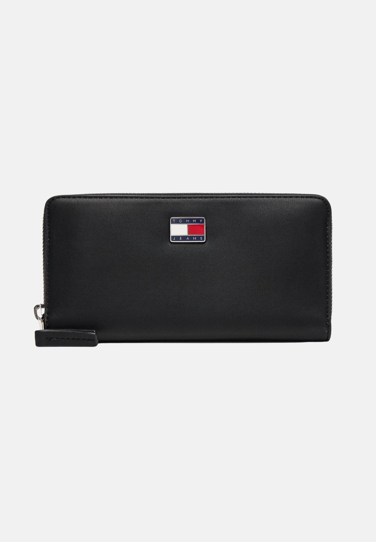 TOMMY JEANS Portafogli nero da donna impreziosito dal logo iconico AW0AW17879 BDS TOMMY JEANS