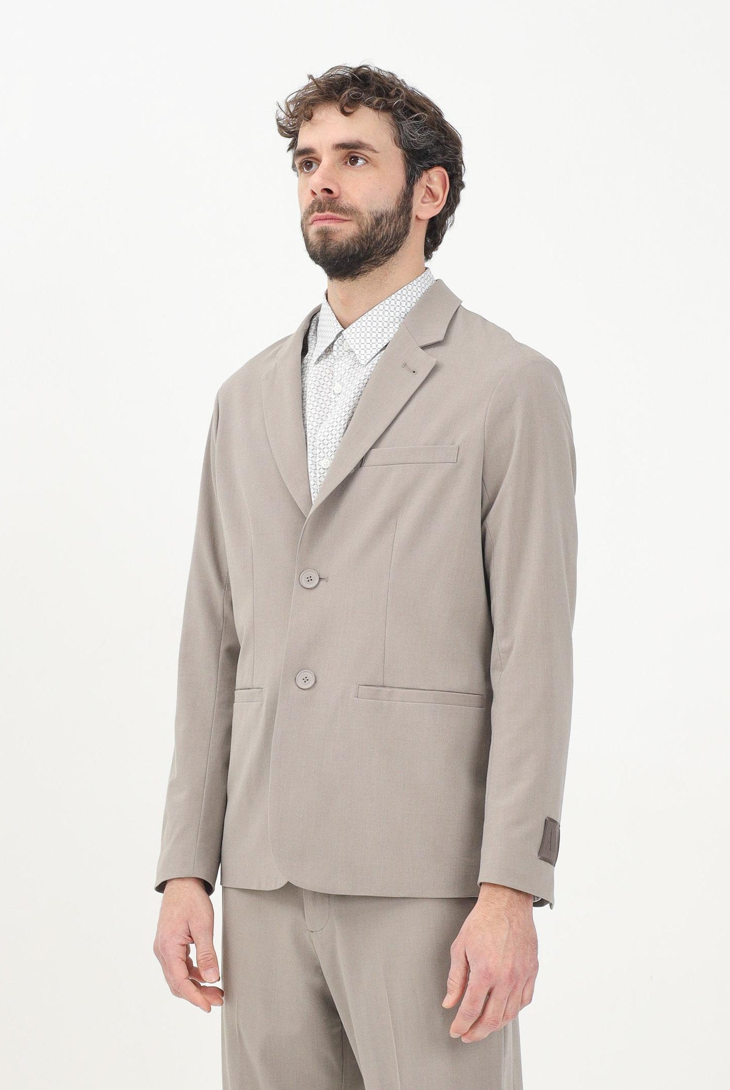 ARMANI EXCHANGE Giacca monopetto color fango da uomo XM000345AF10897 U6107 ARMANI EXCHANGE