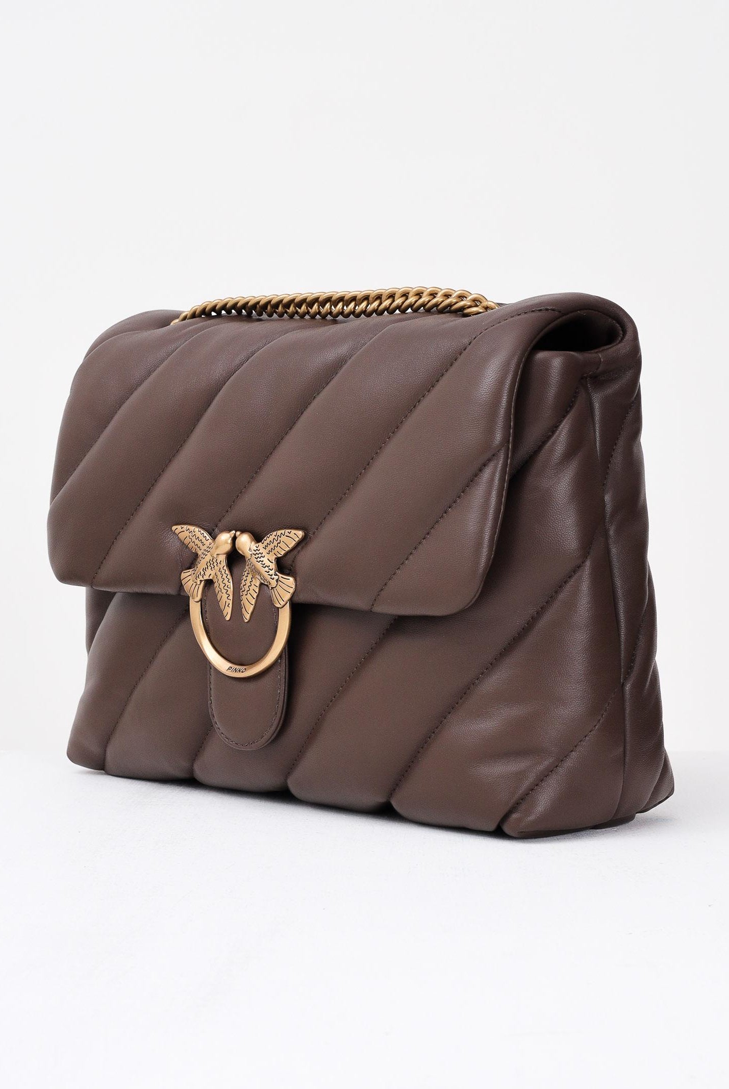 PINKO Borsa a tracolla Big Love Bag Puff marrone da donna 100037A0F2 L74Q PINKO