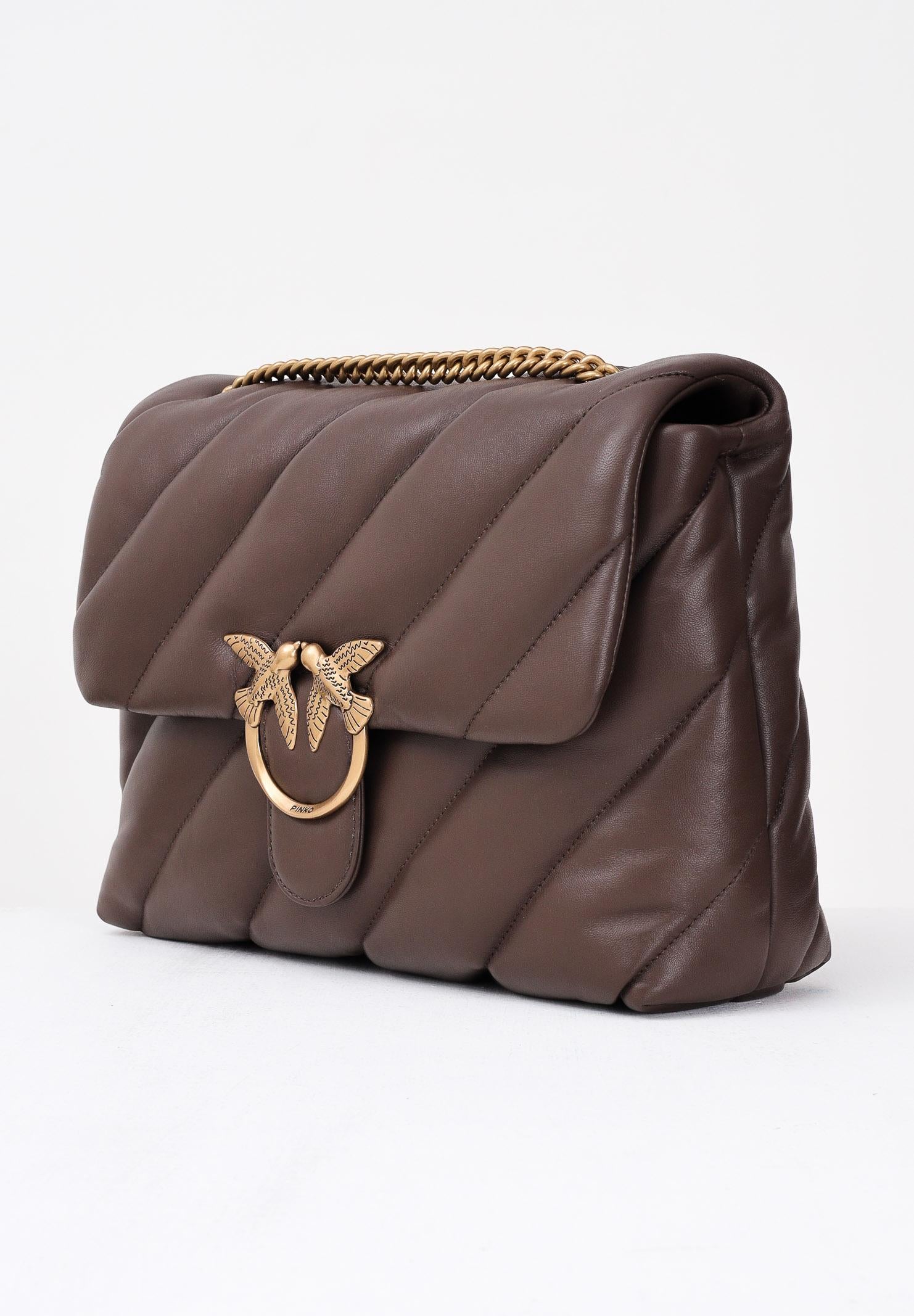 PINKO Borsa a tracolla Big Love Bag Puff marrone da donna 100037A0F2 L74Q PINKO