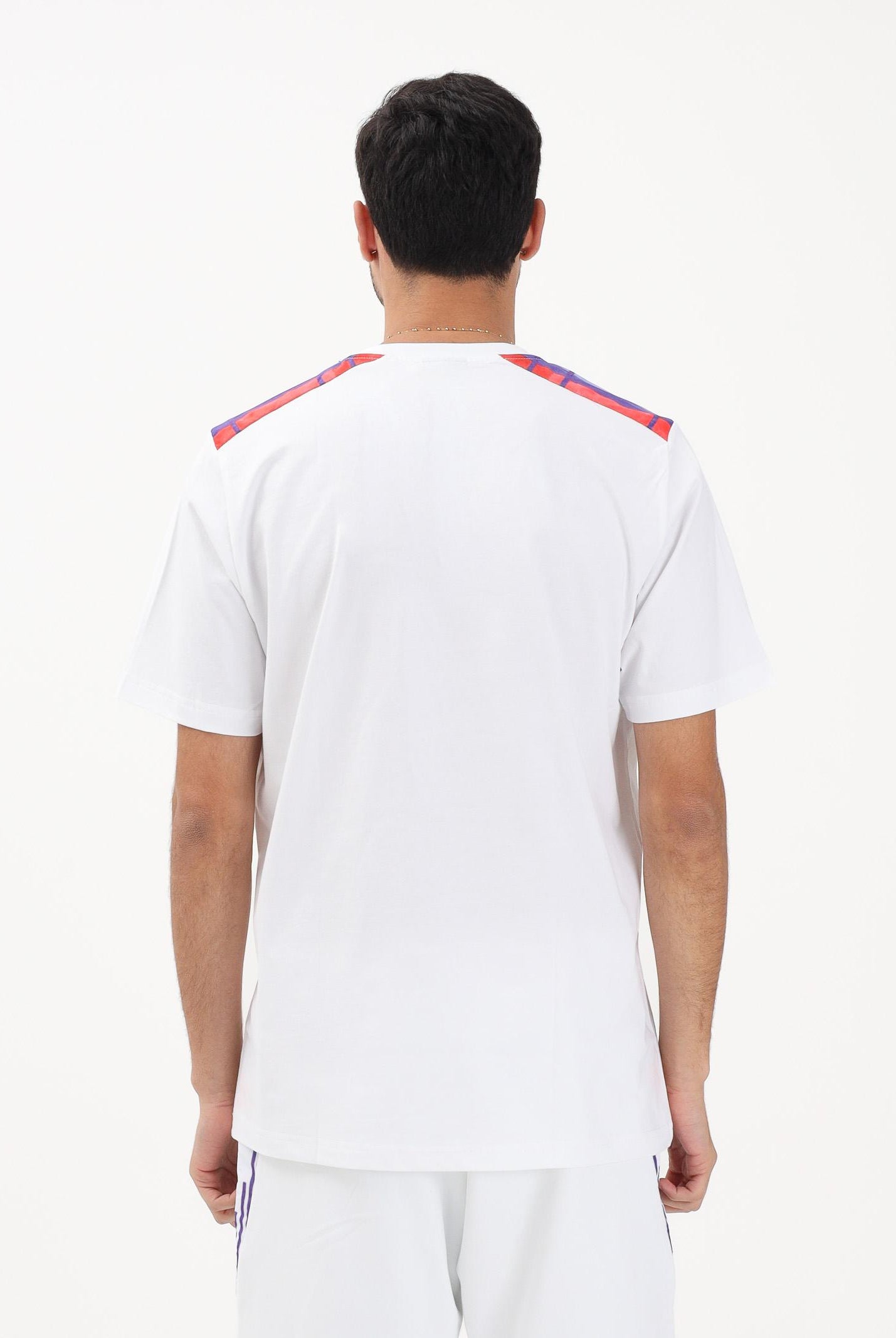 AUSTRALIAN T-shirt a manica corta bianca da uomo con inserti decorativi multicolor ARUTS0011GORA01 002A AUSTRALIAN