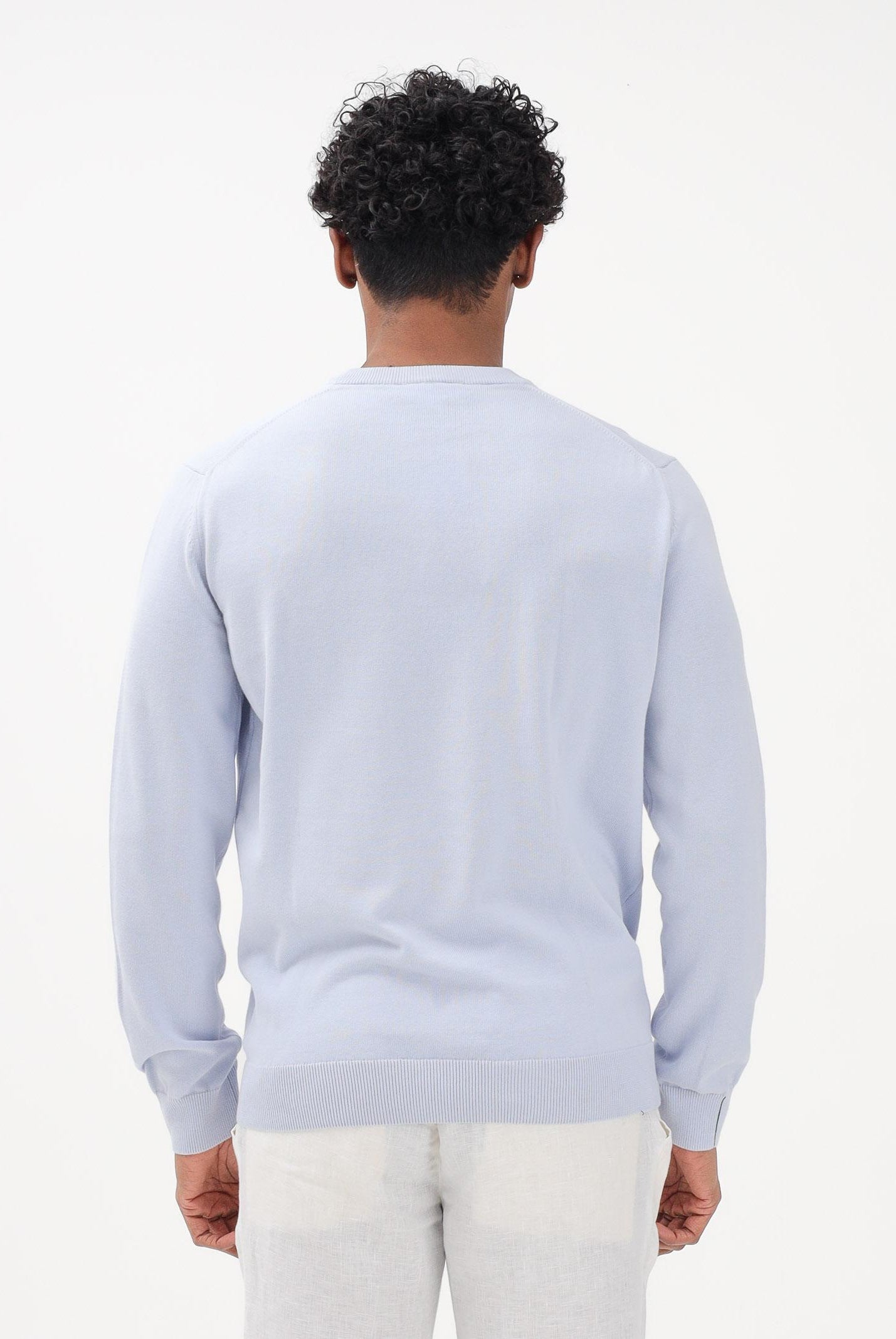 LACOSTE Maglioncino girocollo azzurro polvere da uomo AH1985 J2G LACOSTE