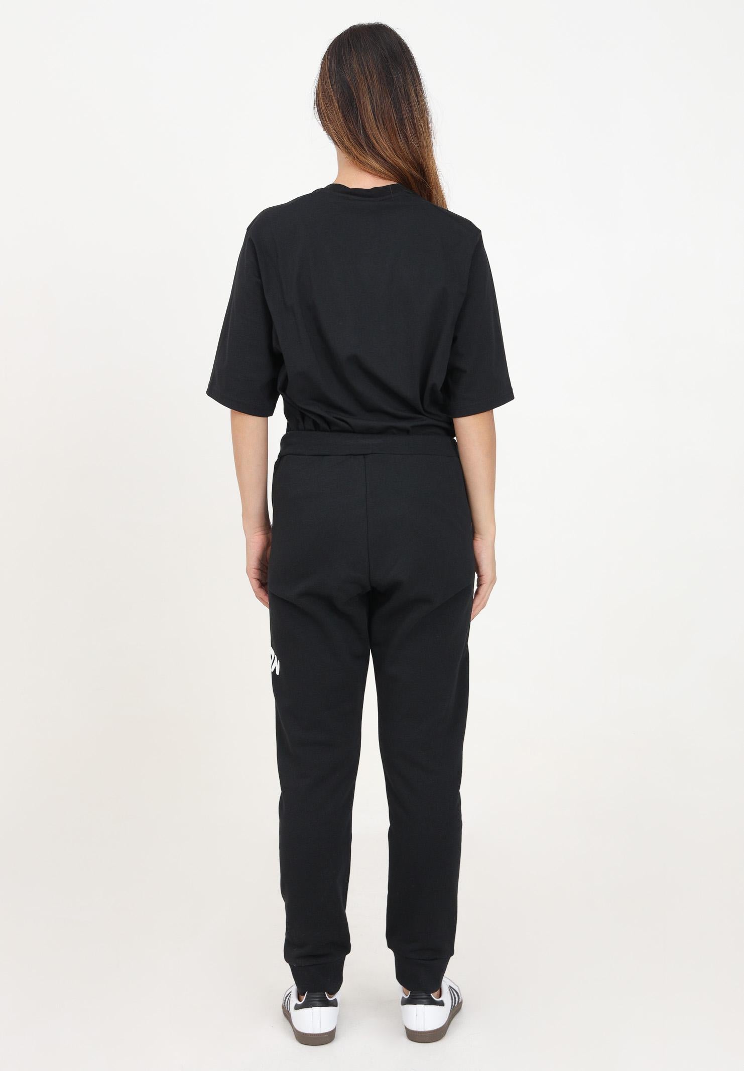 Pantalone sportivo nero per donna e bambina con stampa Icon DQ2662D003G DQ900 DSQUARED2