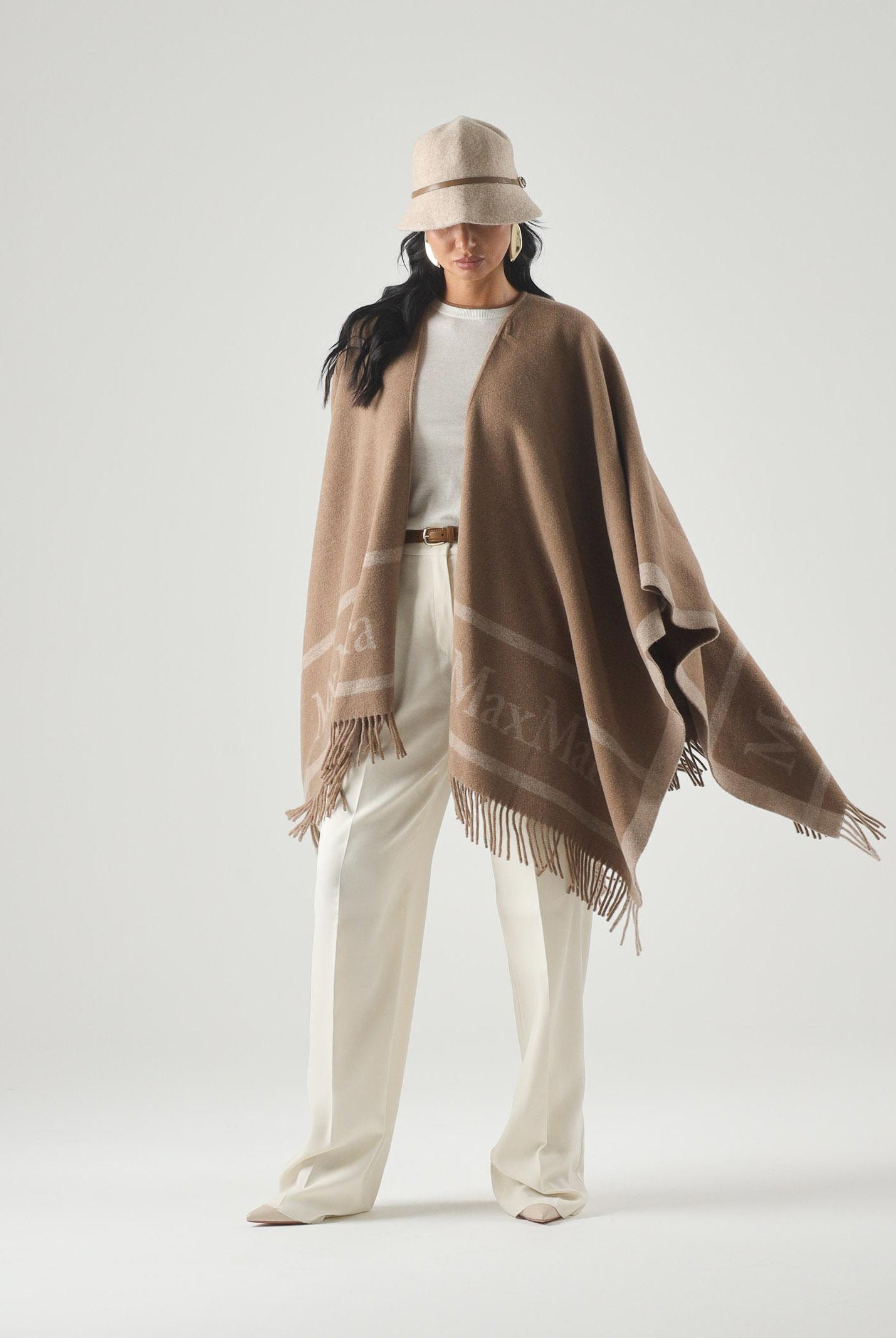 MAX MARA STUDIO Mantella Mst Pirania color Cammello, beige, da donna. 2626546021600 002 MAX MARA