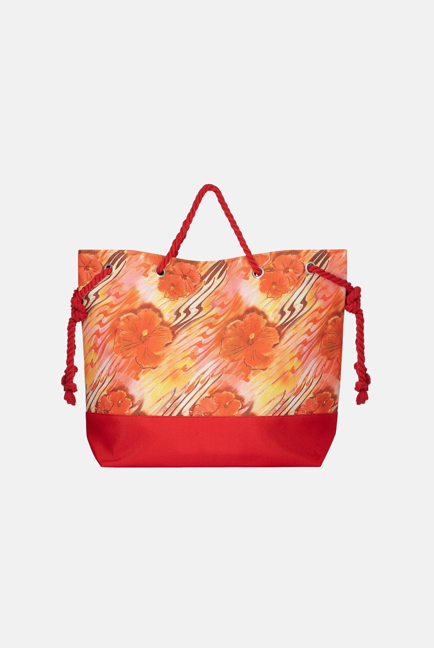ME FUI Borsa mare arancione da donna con fantasia floreale MA26-SW0001X14 . ME FUI