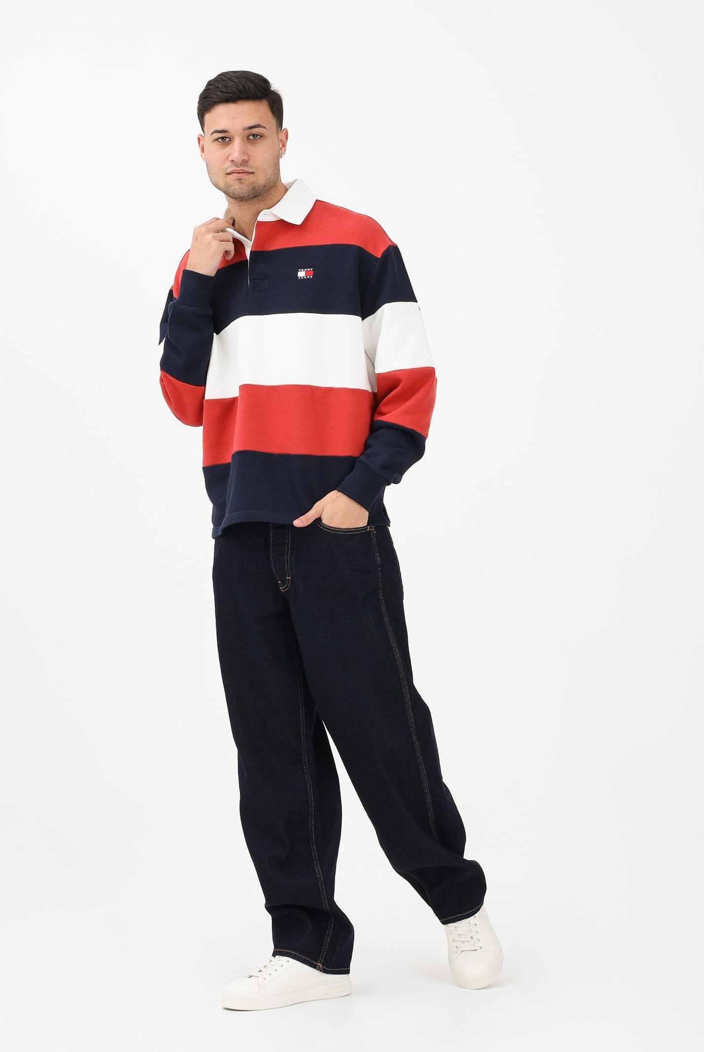 TOMMY JEANS Jeans cargo Carpenter Jaimie in denim blu scuro da uomo DM0DM22276 1BK TOMMY JEANS