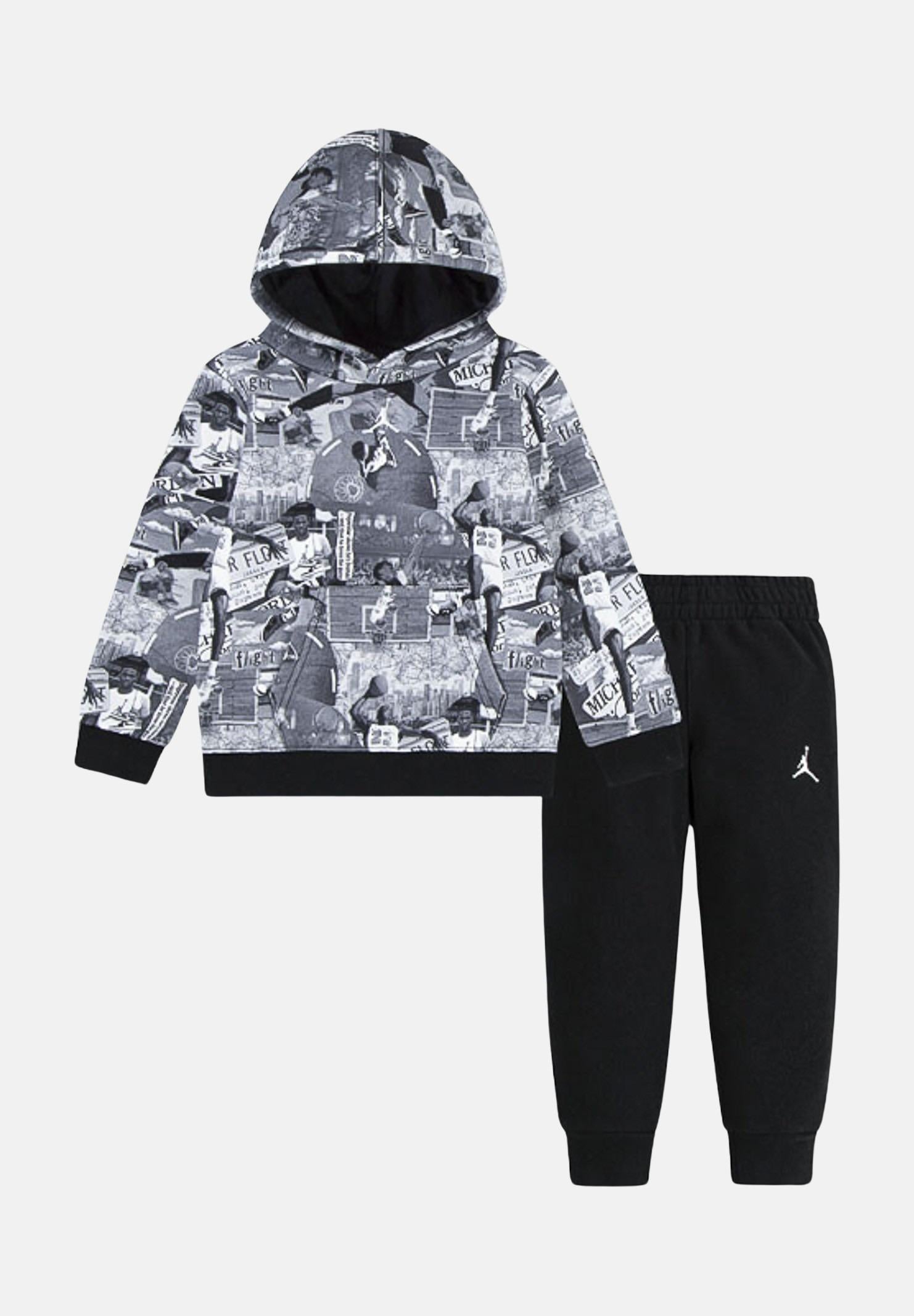 Tuta MJ Brooklyn nera da neonato 65D324 023 JORDAN