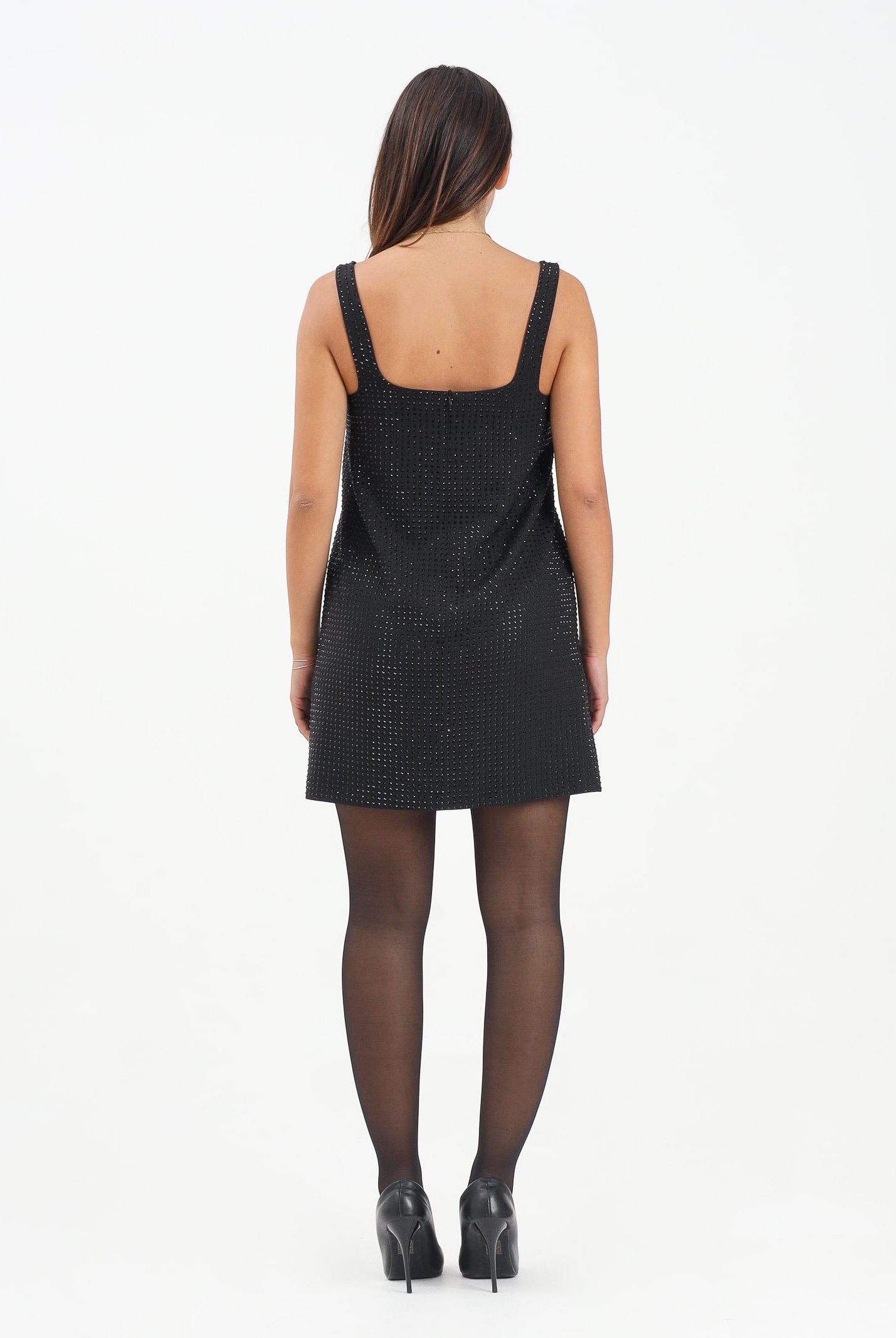 PINKO Abito corto nero da donna full strass 105927A287 Z99 PINKO