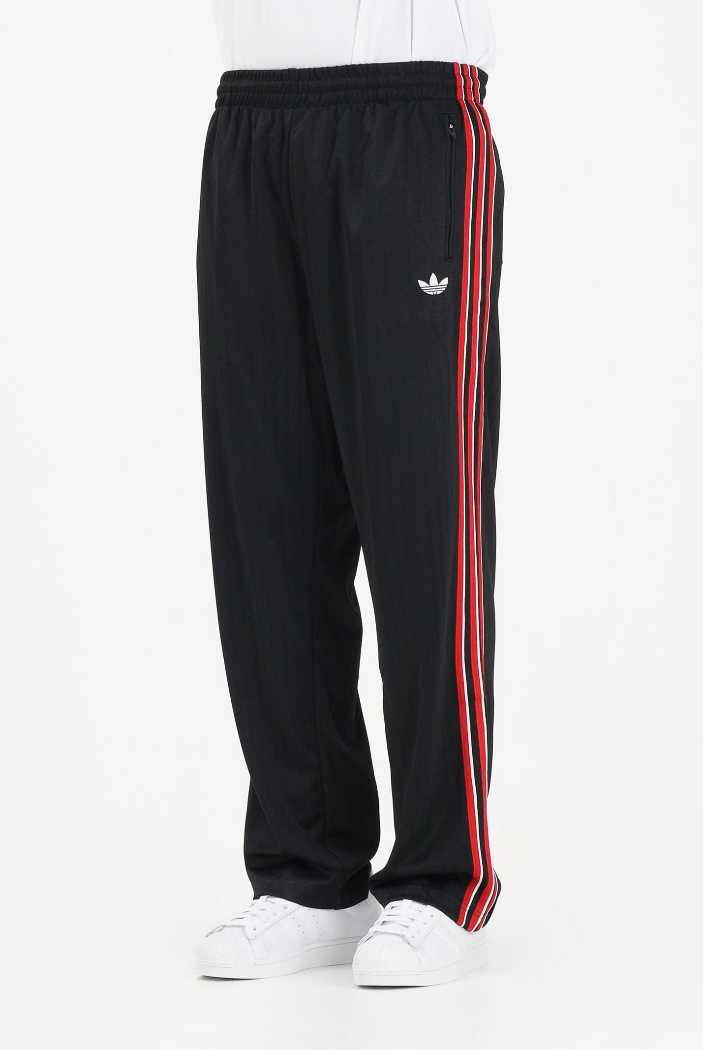 ADIDAS ORIGINALS Pantalone sportivo Firebird nero e rosso da uomo KE3457 . ADIDAS ORIGINALS