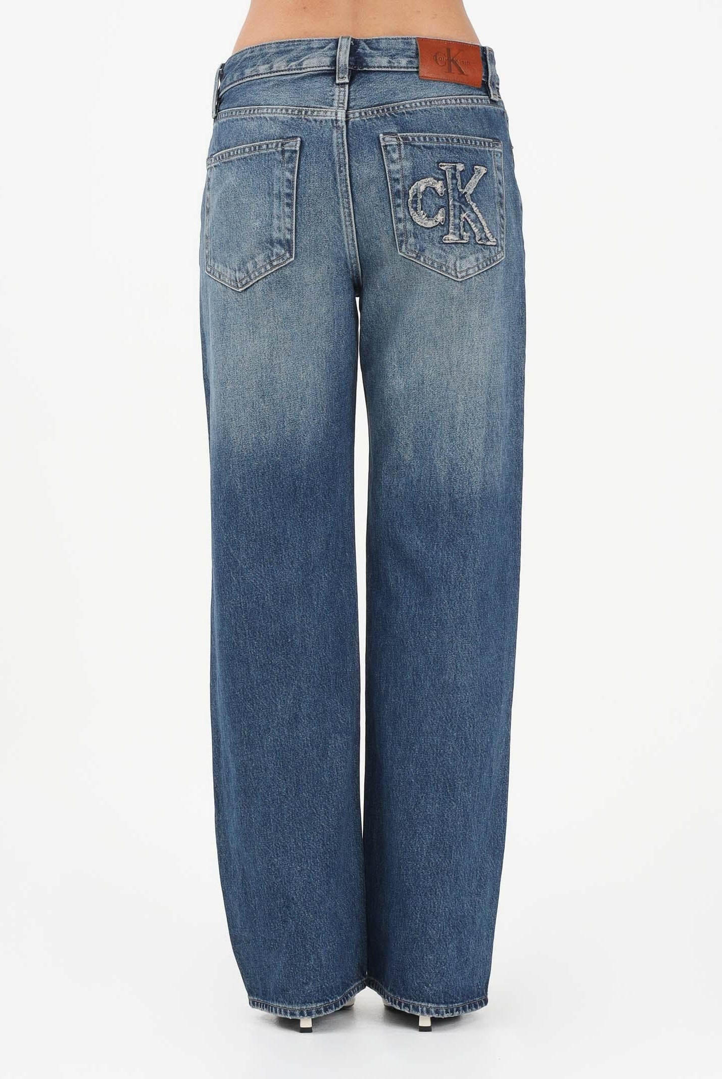 CALVIN KLEIN JEANS Jeans 90's in denim medio da donna LV047E704G3NL . CALVIN KLEIN JEANS