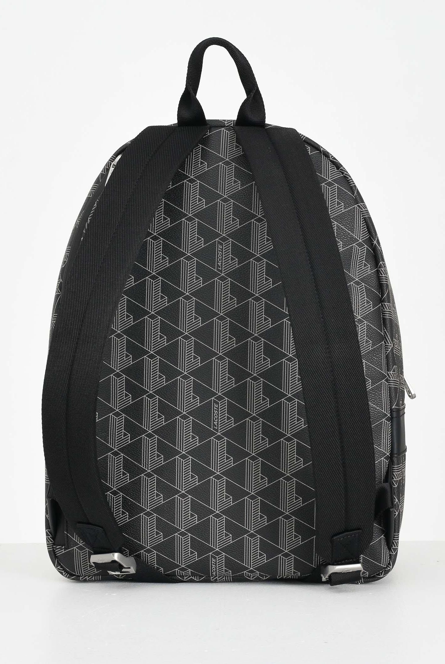 LACOSTE Zaino Monogram nero per uomo e donna NH3649 H45 LACOSTE