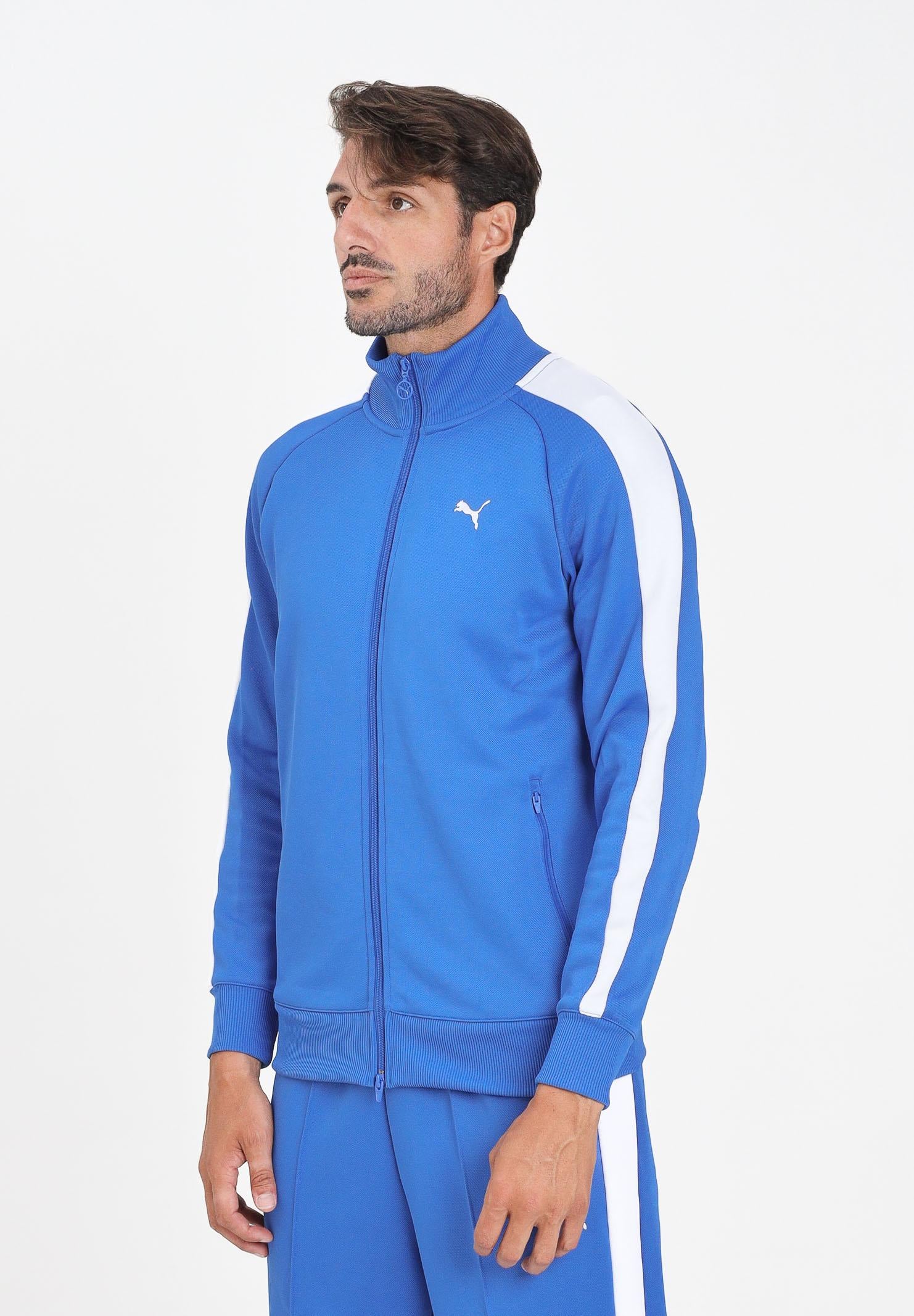 PUMA Felpa con zip T7 ALWAYS ON blu acceso da uomo 629587 13 PUMA