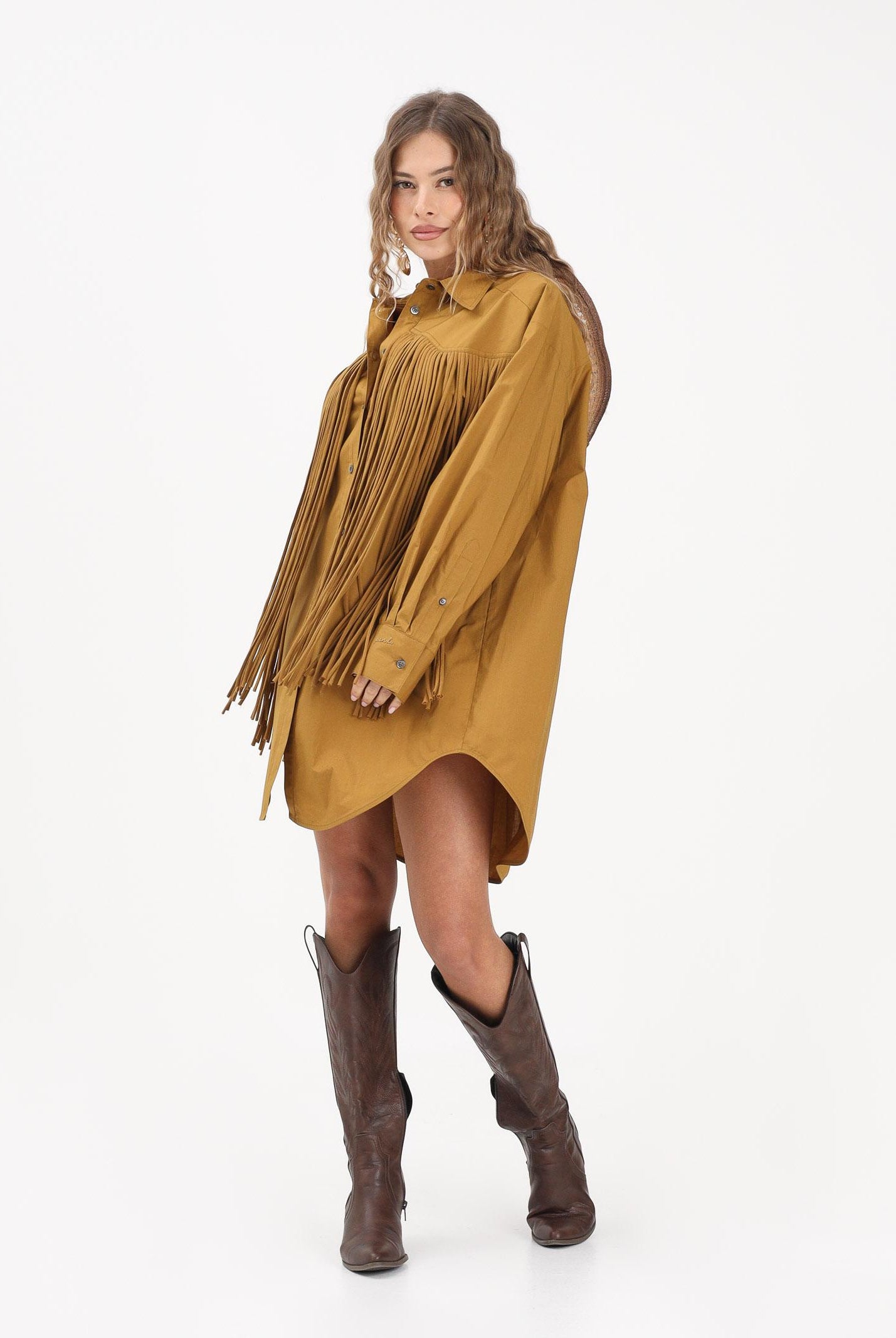 PINKO Abito corto kiwi da donna con frange 106971A2LD L25 PINKO