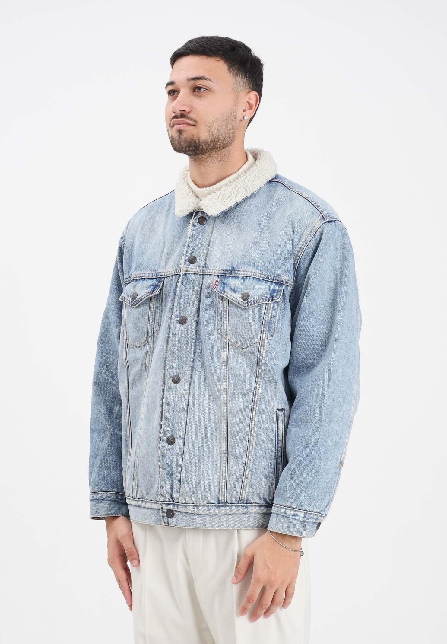 LEVI'S® Montone Relaxed Sherpa in denim chiaro da uomo A5784-0026 . LEVI'S®