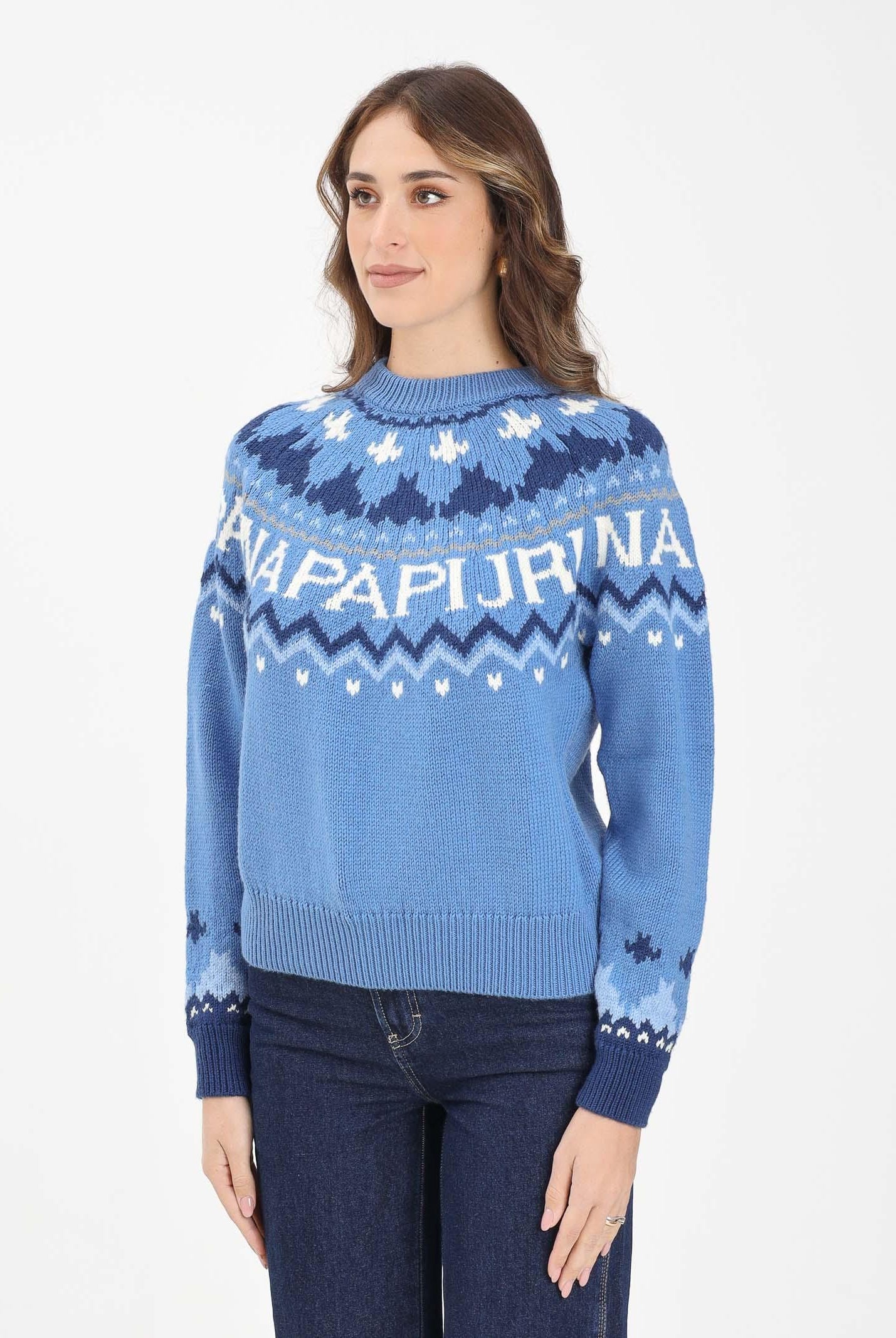 NAPAPIJRI Maglione girocollo D-UBAYE azzurro da donna NP0A892SB3E1 . NAPAPIJRI