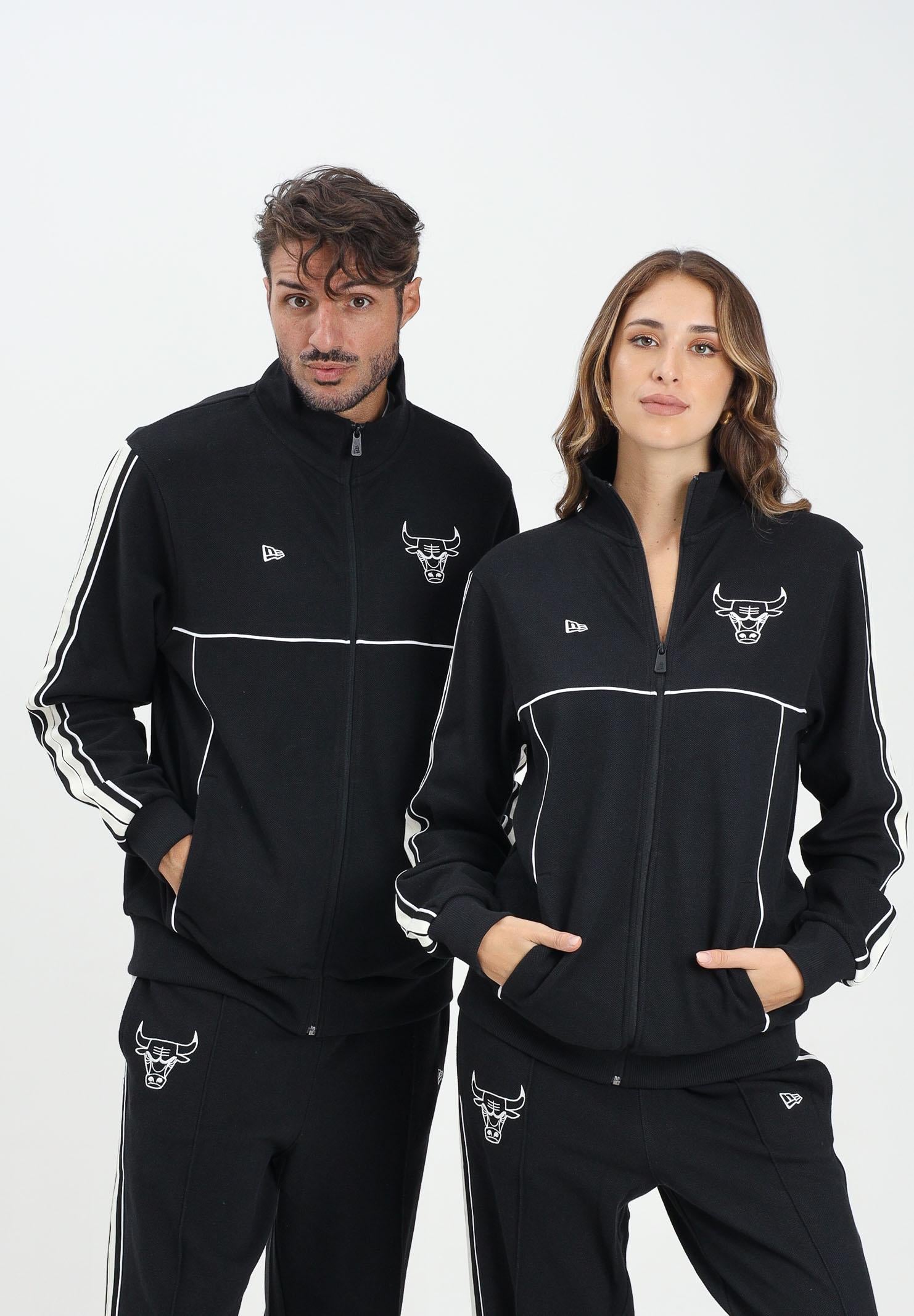 NEW ERA Felpa con zip Chicago Bulls NB Outline nera per uomo e donna 60684341 . NEW ERA