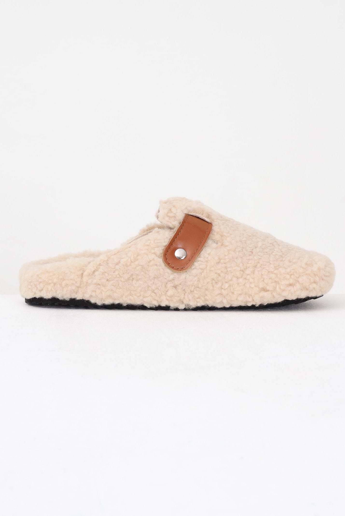 ONLY Ciabatte beige da donna in shearling sintetico 15356312 Sand ONLY