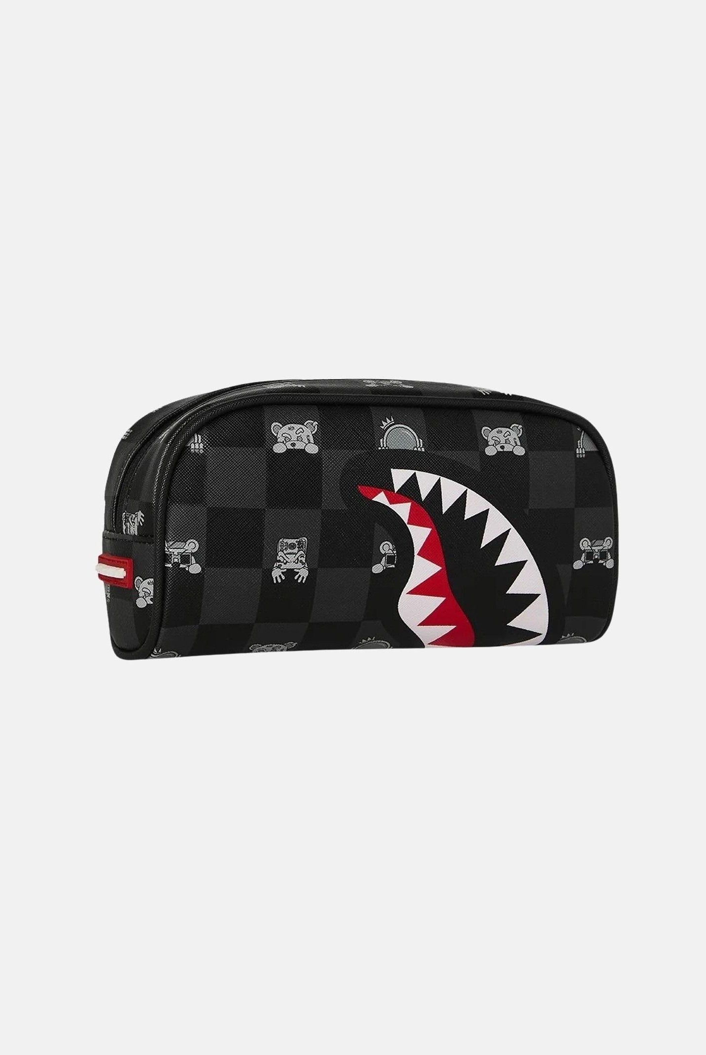 SPRAYGROUND Astuccio GRAY PEEKING CHARACTER CHECK nero per uomo e donna 910B8913NSZ . SPRAYGROUND
