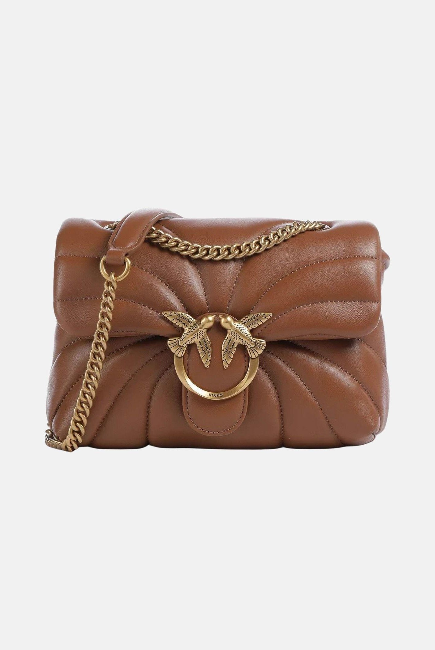 PINKO Borsa a tracolla Mini Love Bag Puff marrone da donna 100039A1EX L17Q PINKO