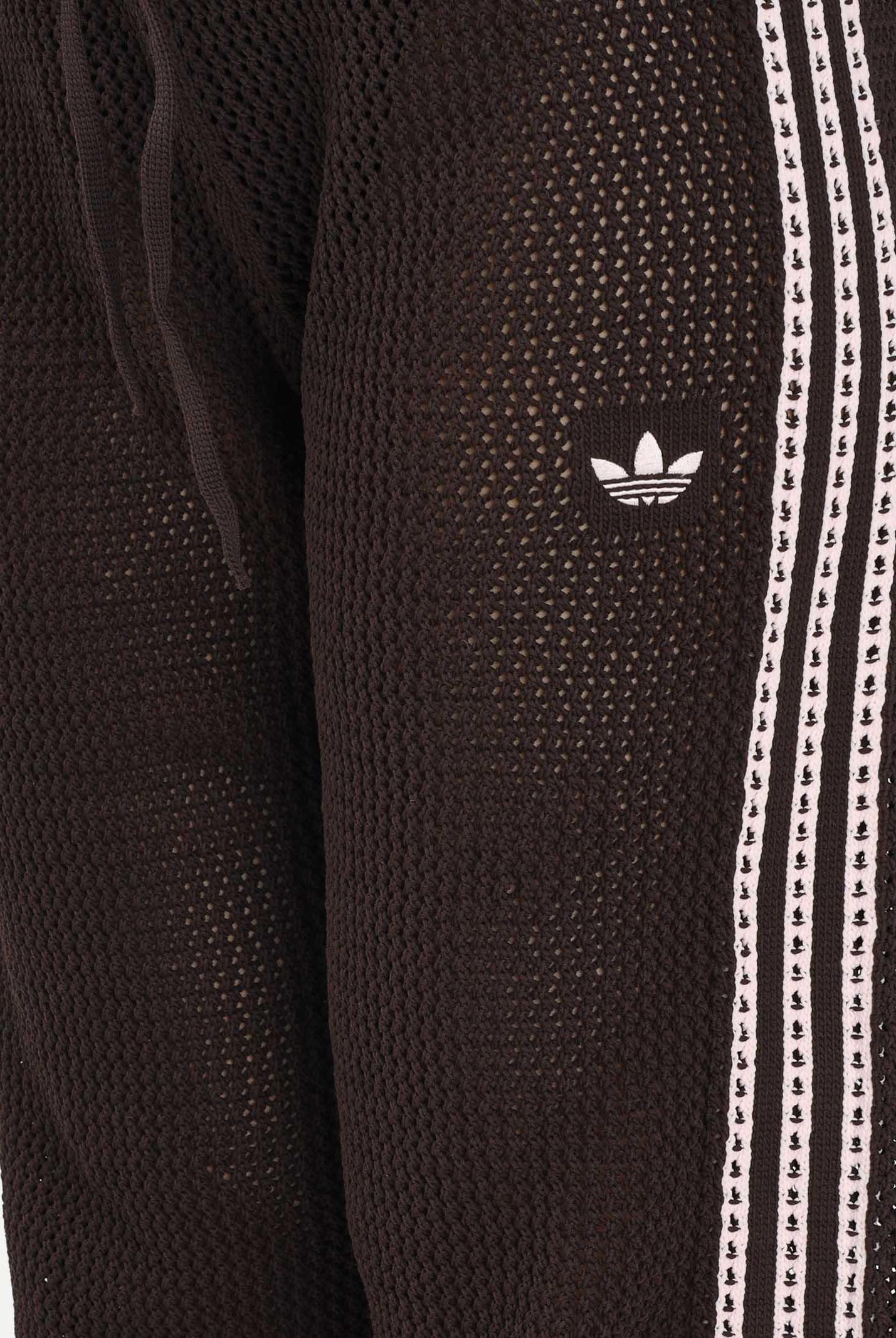 ADIDAS ORIGINALS Pantalone KNITTED CROCHET FIREBIRD marrone da donna<BR/> KE0201 . ADIDAS ORIGINALS