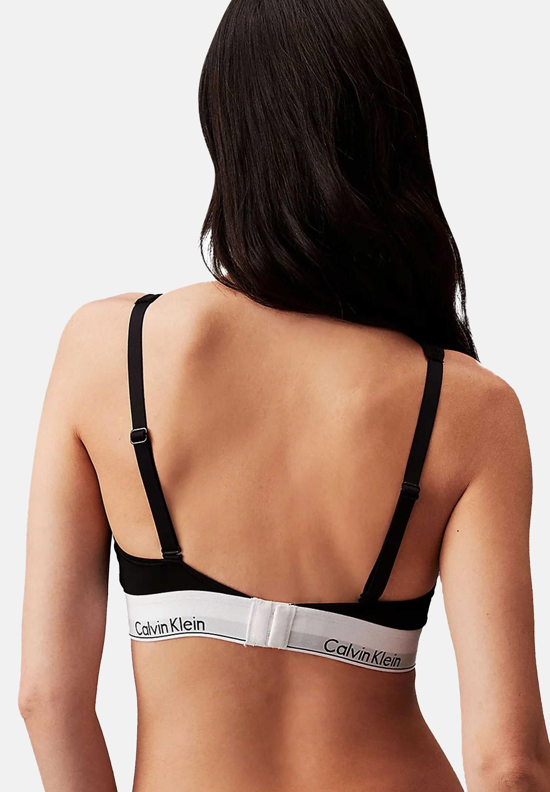 CALVIN KLEIN Bralette da donna nero Modern Cotton 000QF7586E UB1 CALVIN KLEIN