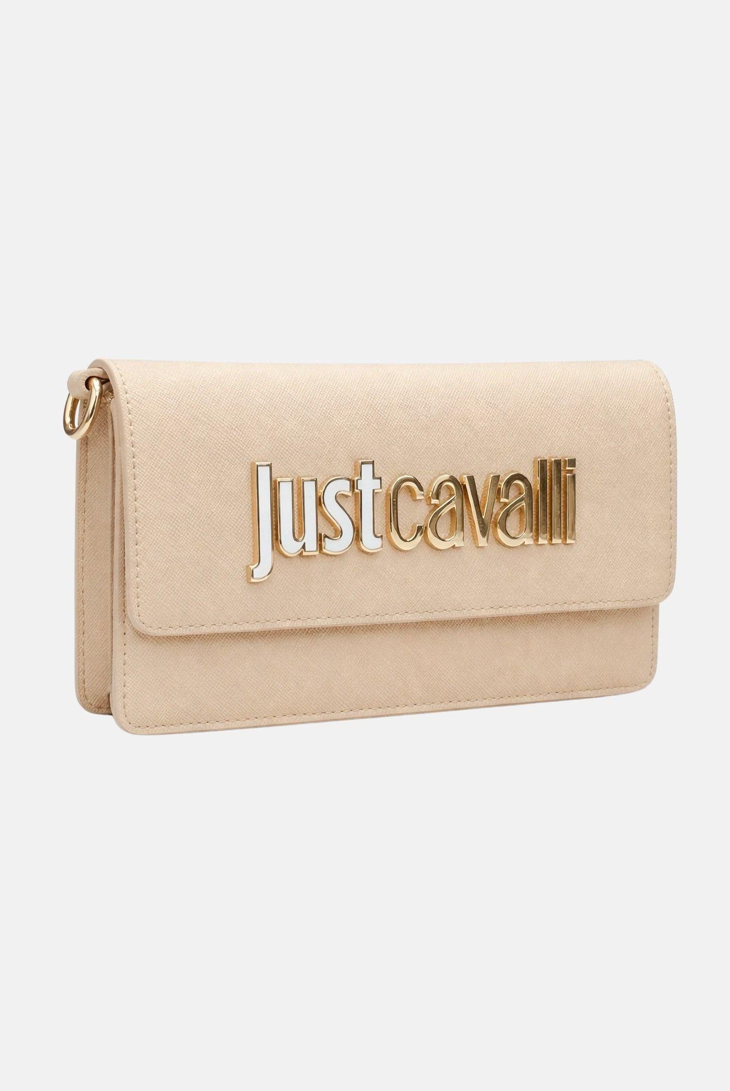 JUST CAVALLI Borsa a tracolla beige da donna con logo 80RA5PB2ZS766 751 JUST CAVALLI