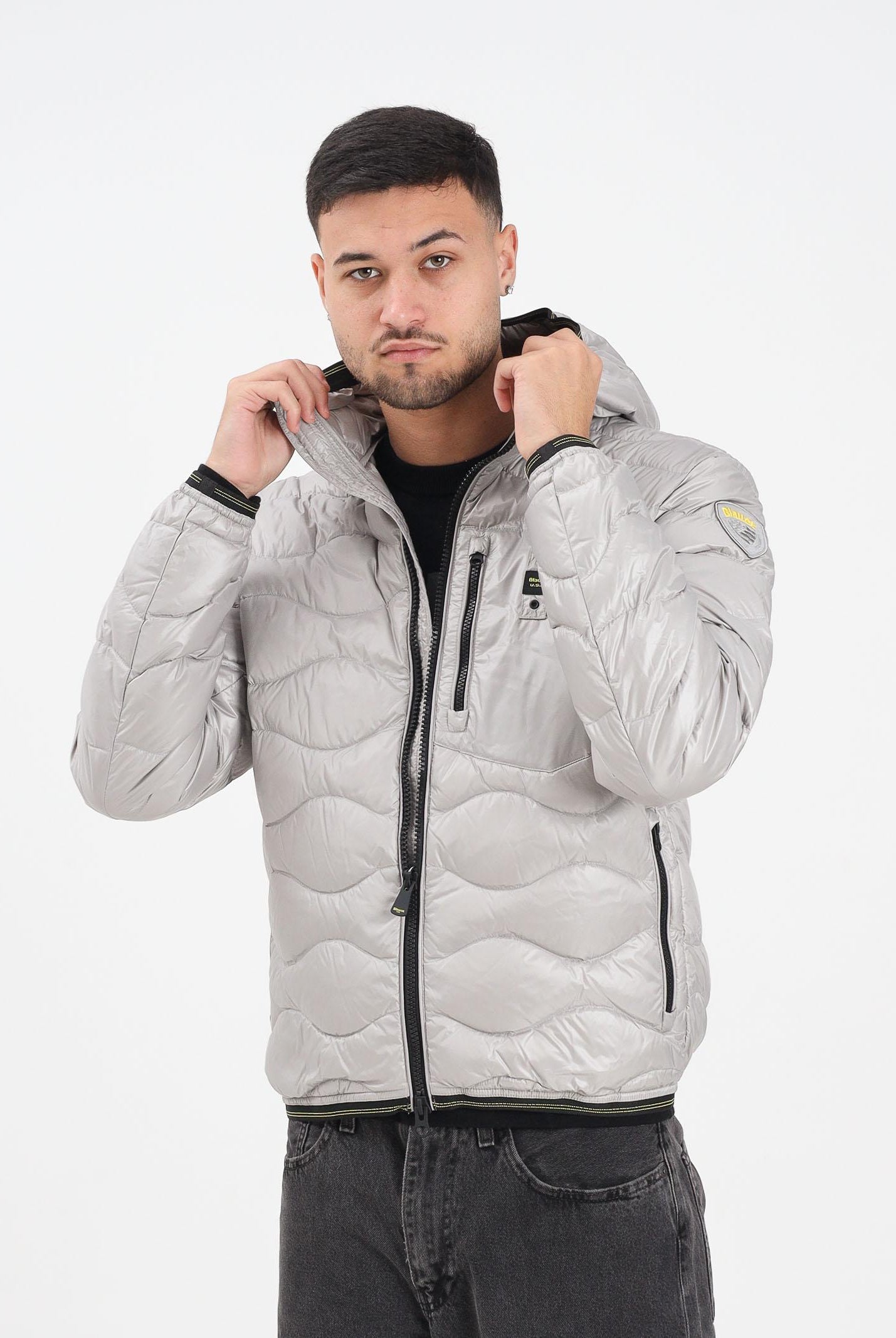 BLAUER Piumino WAVE grigio da uomo 25WBLUC03074-006355 915 BLAUER