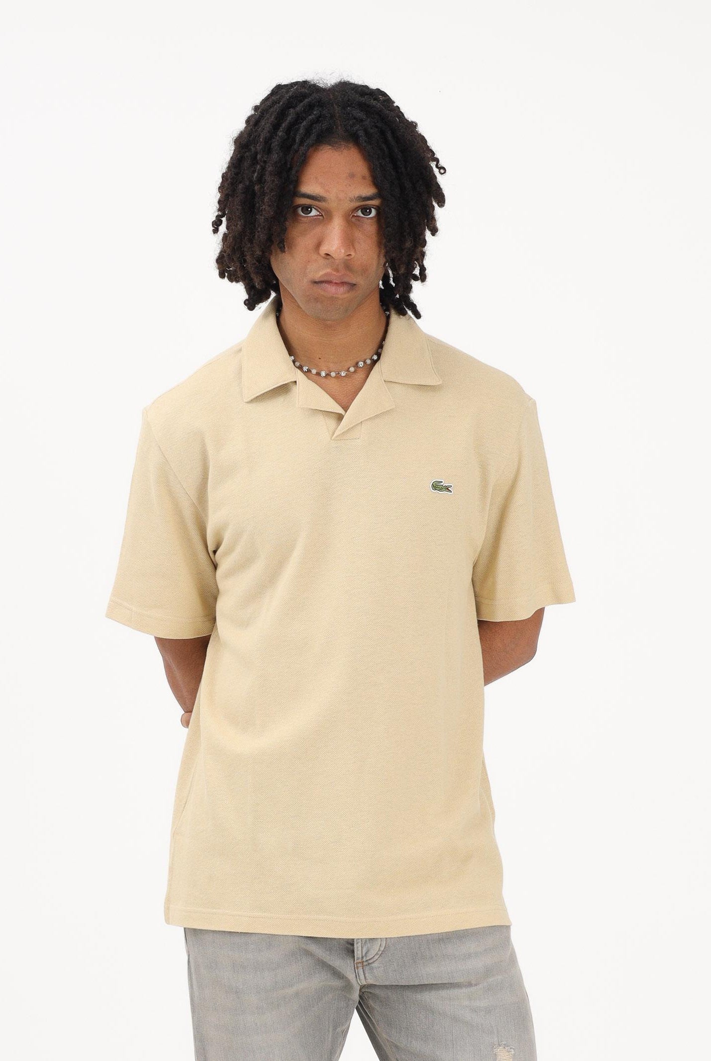 LACOSTE Polo a manica corta beige da uomo PH2449 8XF LACOSTE