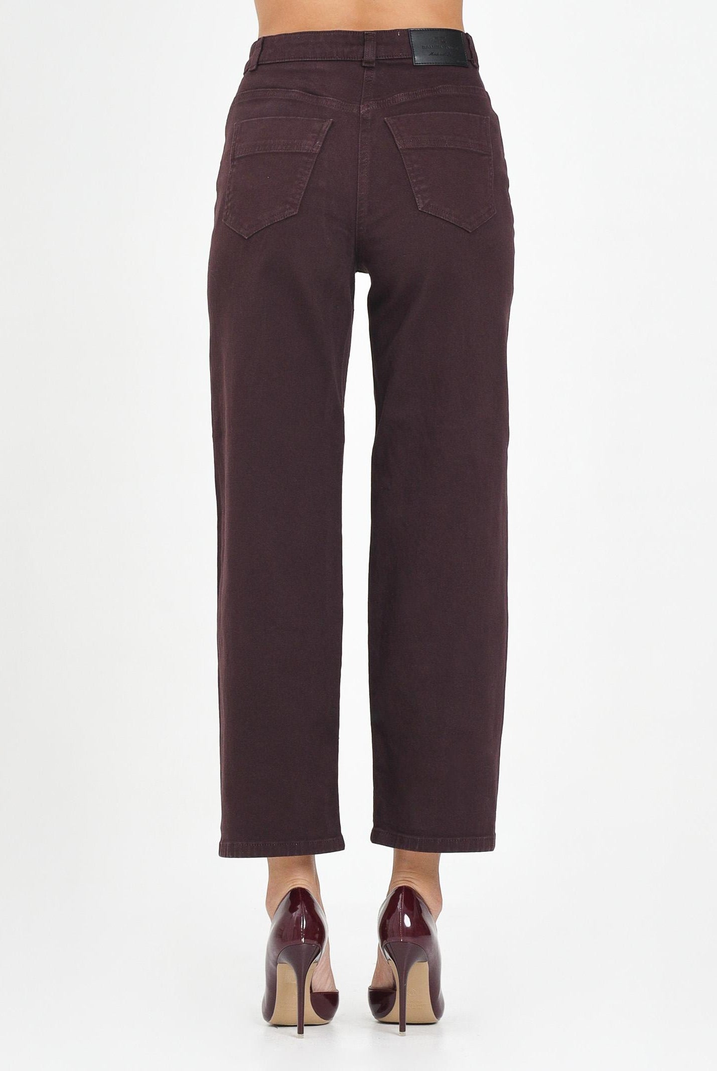 ELISABETTA FRANCHI Jeans in denim bordeaux da donna PJ04D56E2 EA4 ELISABETTA FRANCHI