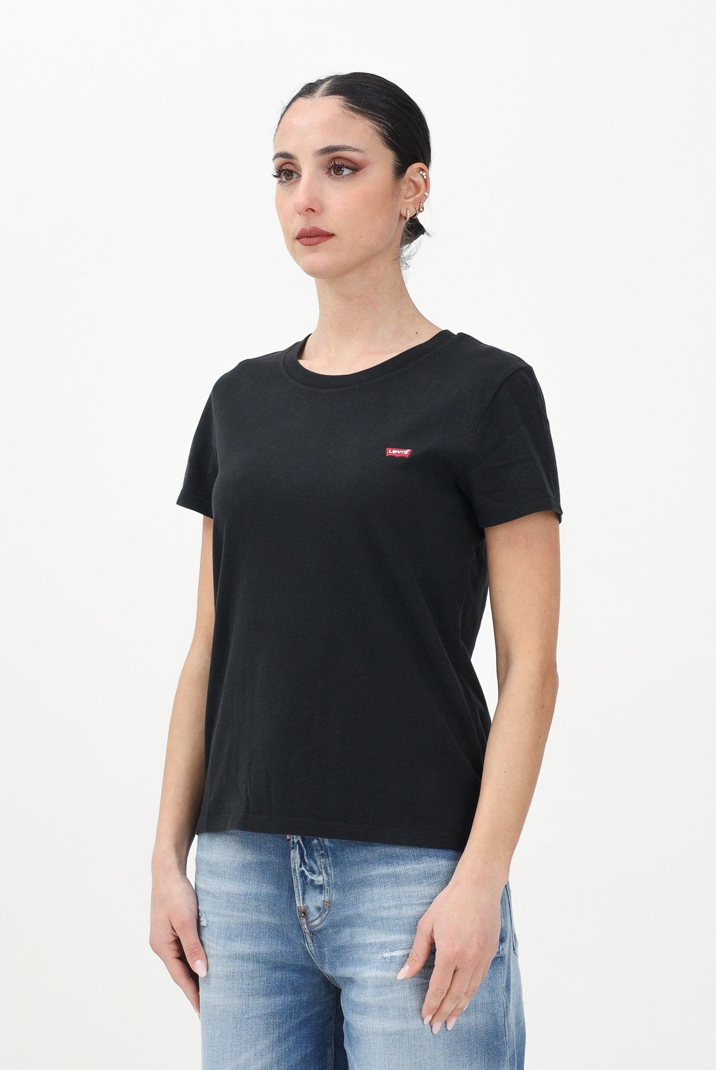 LEVI'S® T-shirt a manica corta The Perfect nera da donna 39185-0008 0008 LEVI'S®