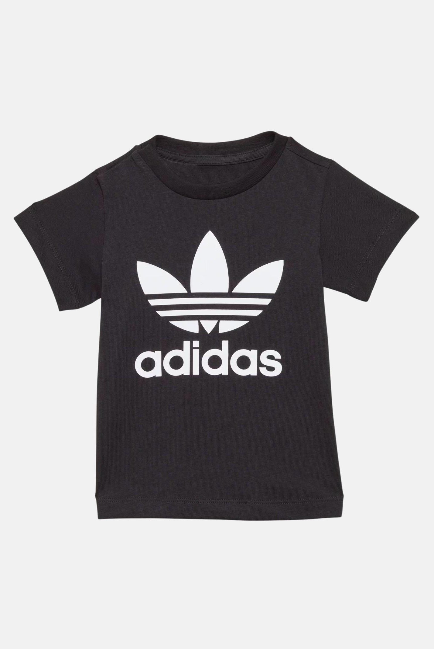 ADIDAS ORIGINALS T-shirt TREFOIL nera da neonato IX5113 . ADIDAS ORIGINALS