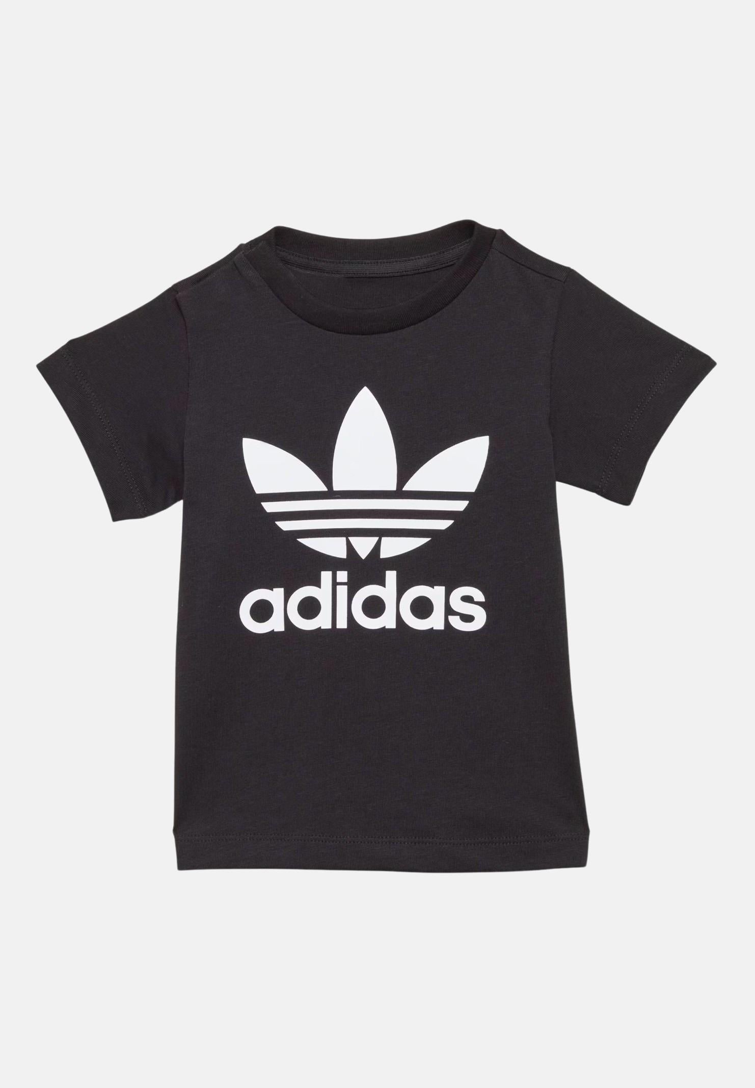 ADIDAS ORIGINALS T-shirt TREFOIL nera da neonato IX5113 . ADIDAS ORIGINALS