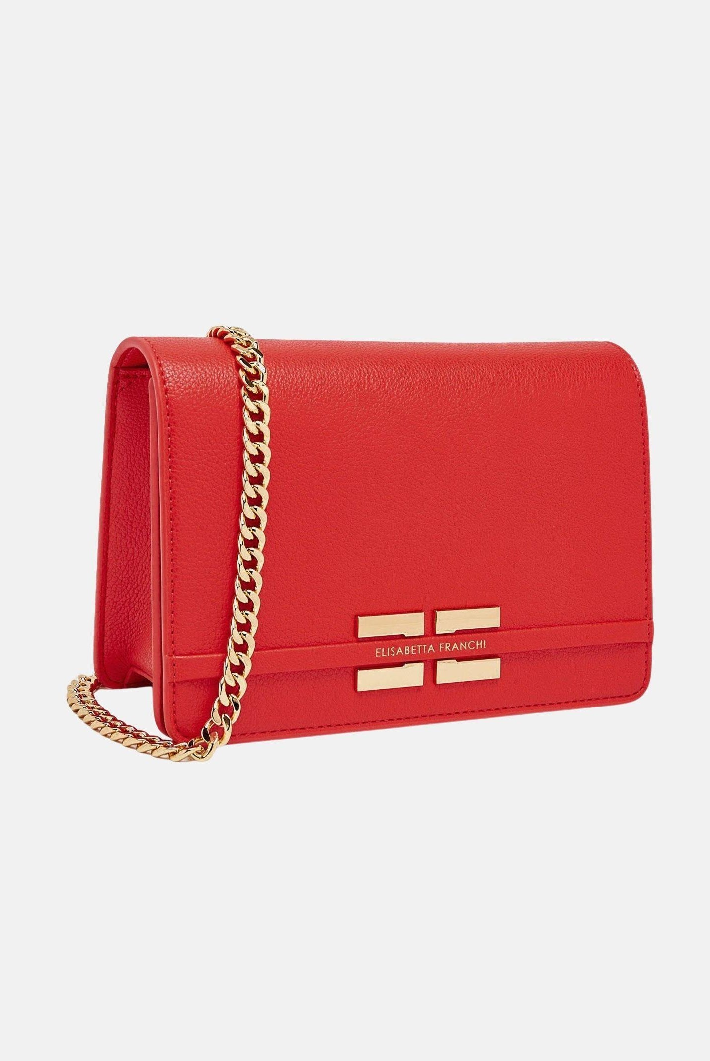 ELISABETTA FRANCHI Pochette rossa da donna con logo BS39A61E2 H85 ELISABETTA FRANCHI