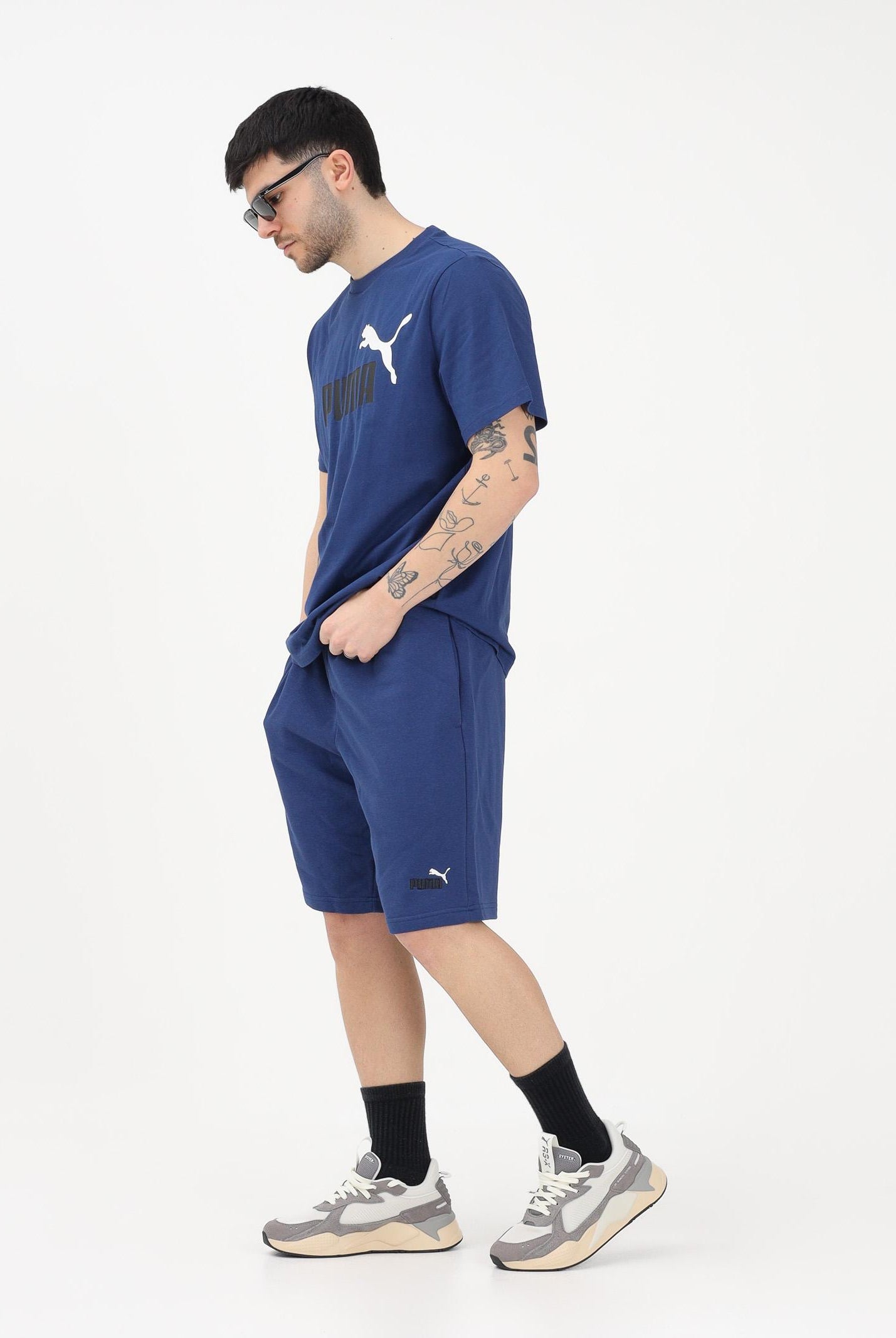 PUMA Shorts sportivo Essentials blu da uomo 684715 49 PUMA