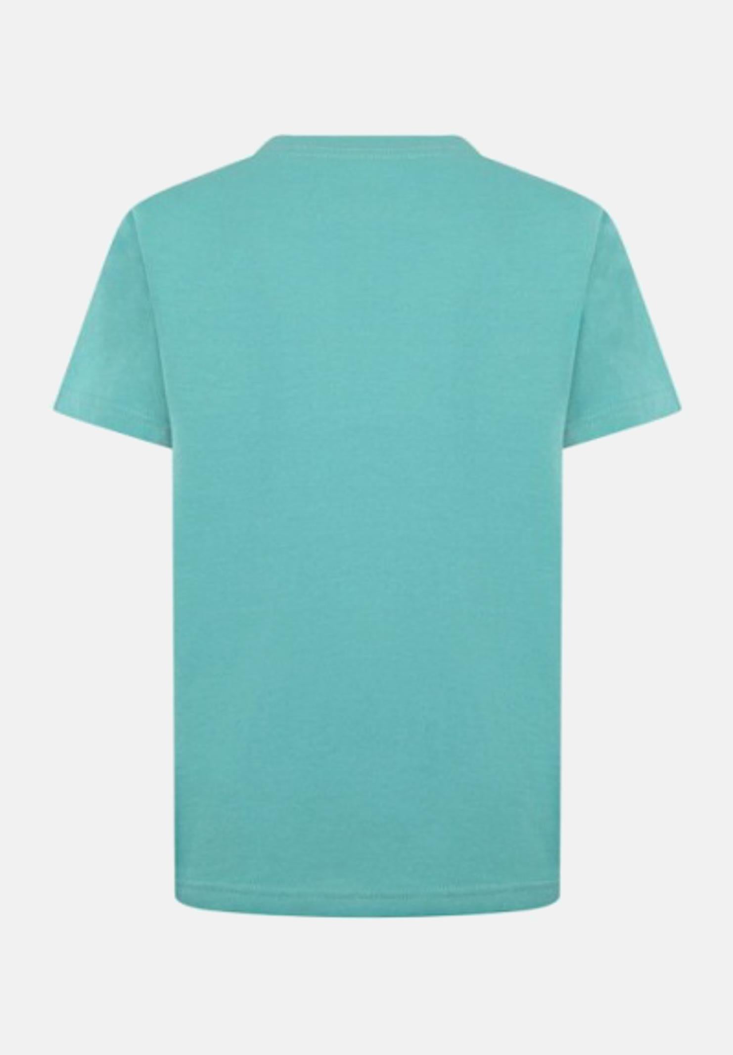 JORDAN T-shirt a manica corta verde acqua per bambino e bambina con ricamo Jumpman 95D266 B5P JORDAN