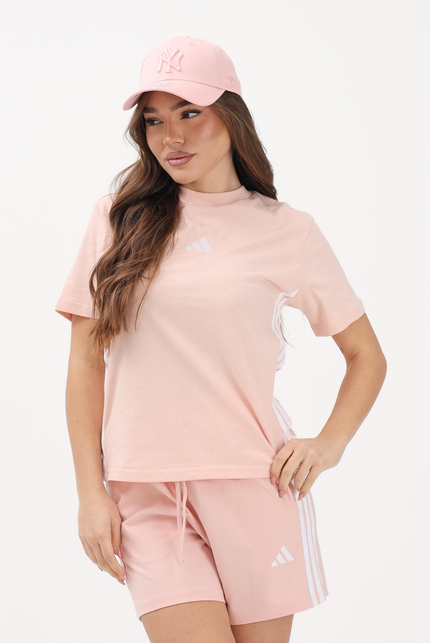 ADIDAS PERFORMANCE T-shirt a manica corta Essentials rosa da donna KB7120 . ADIDAS PERFORMANCE