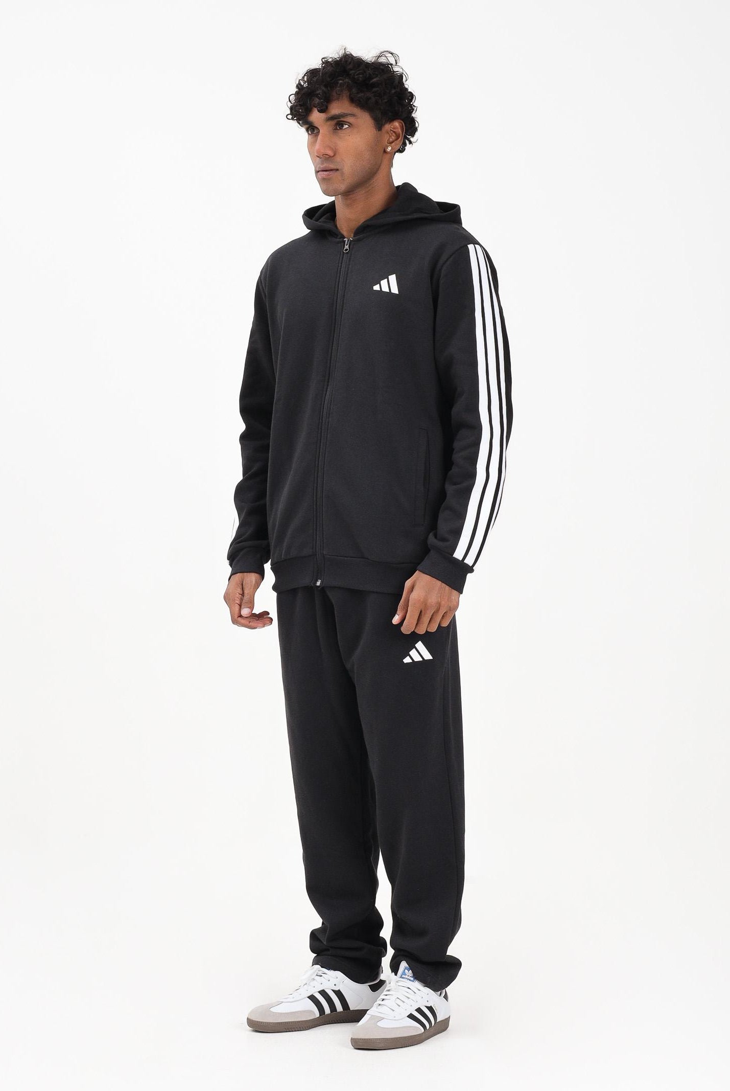 ADIDAS PERFORMANCE Tuta 3 Stripes nera da uomo JL8599 . ADIDAS PERFORMANCE